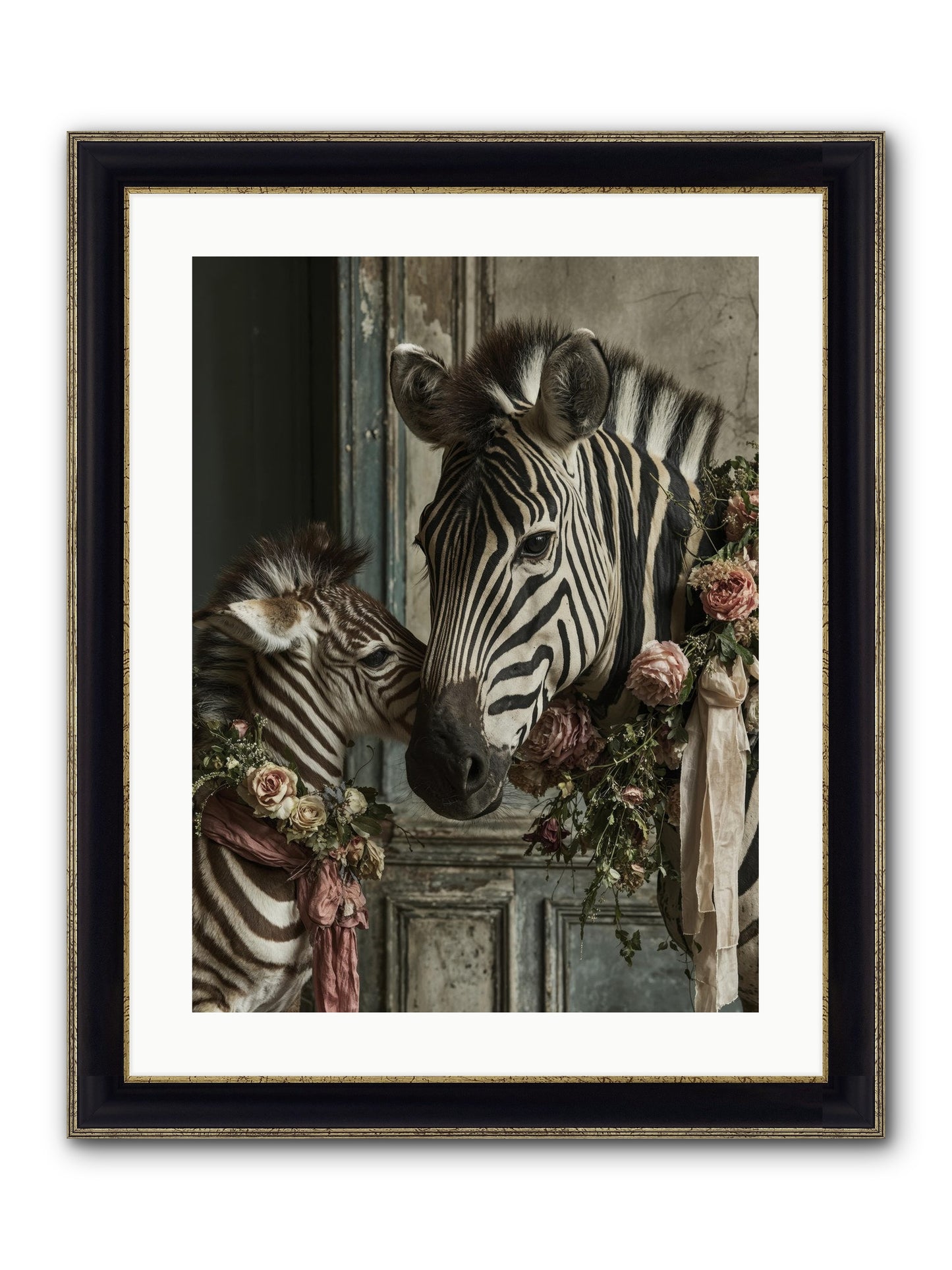 Hariette Framed Print - Black & Gold 18x24