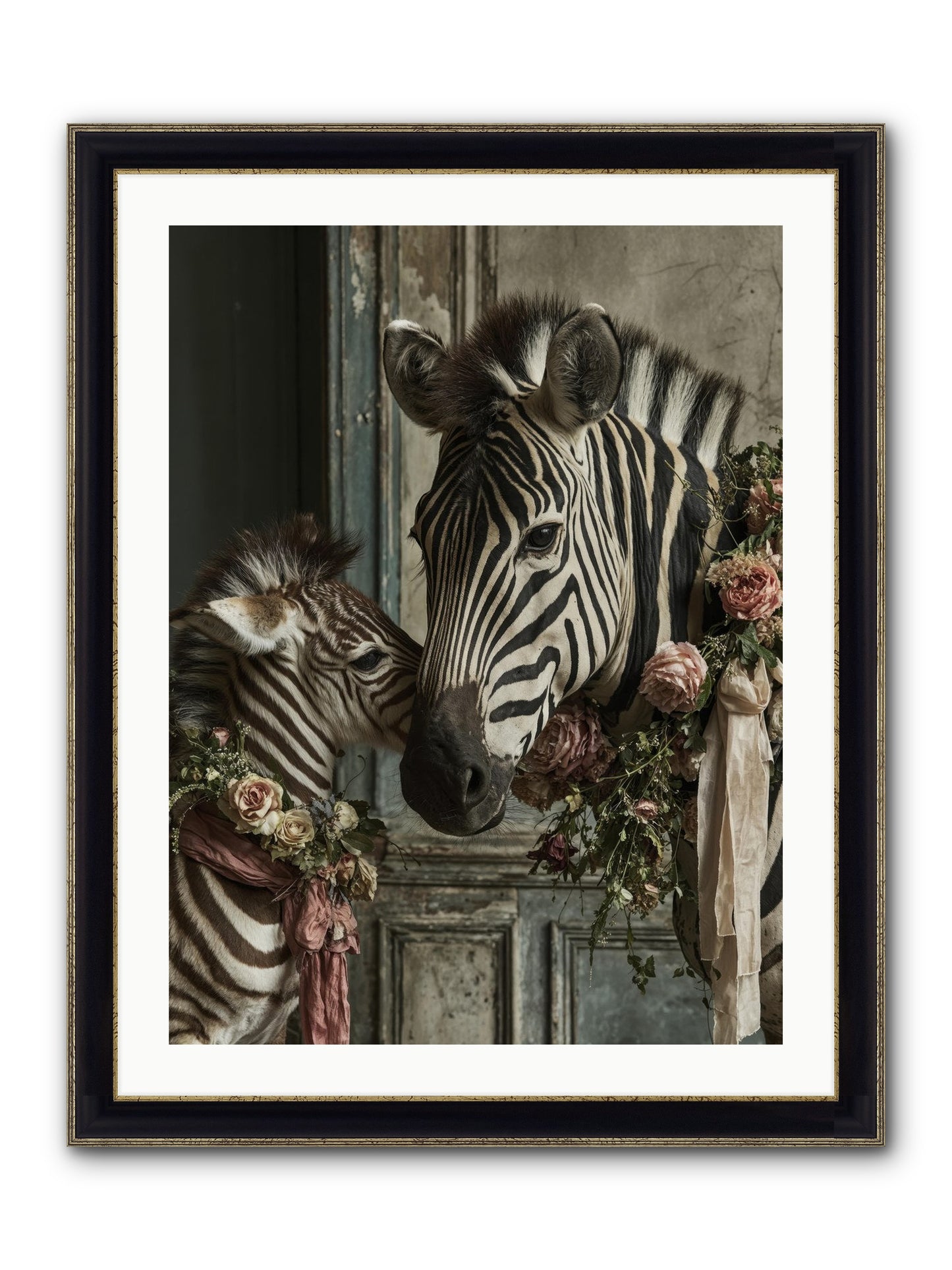 Hariette Framed Print - Black & Gold 24x32