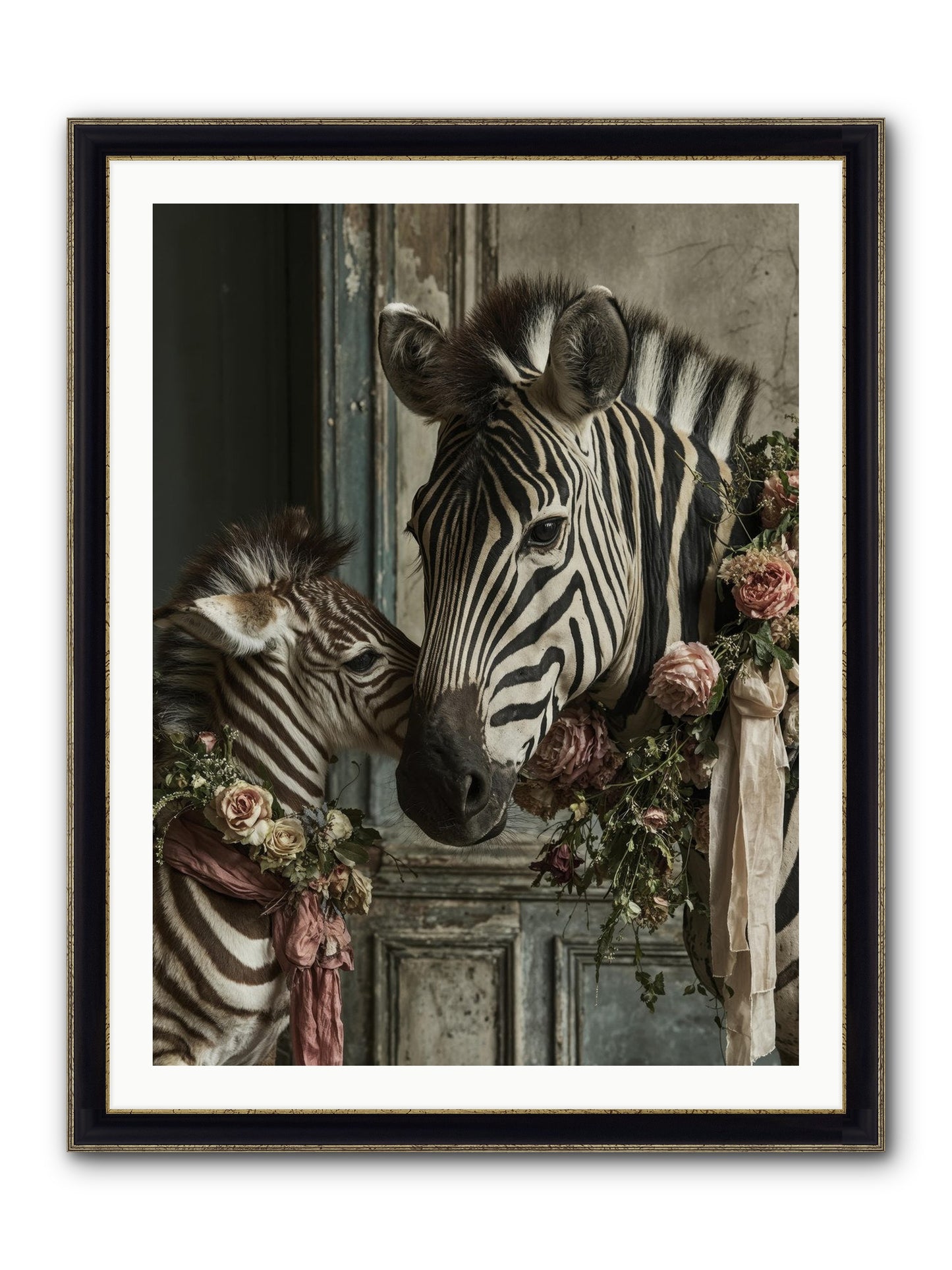 Hariette Framed Print - Black & Gold 30x40