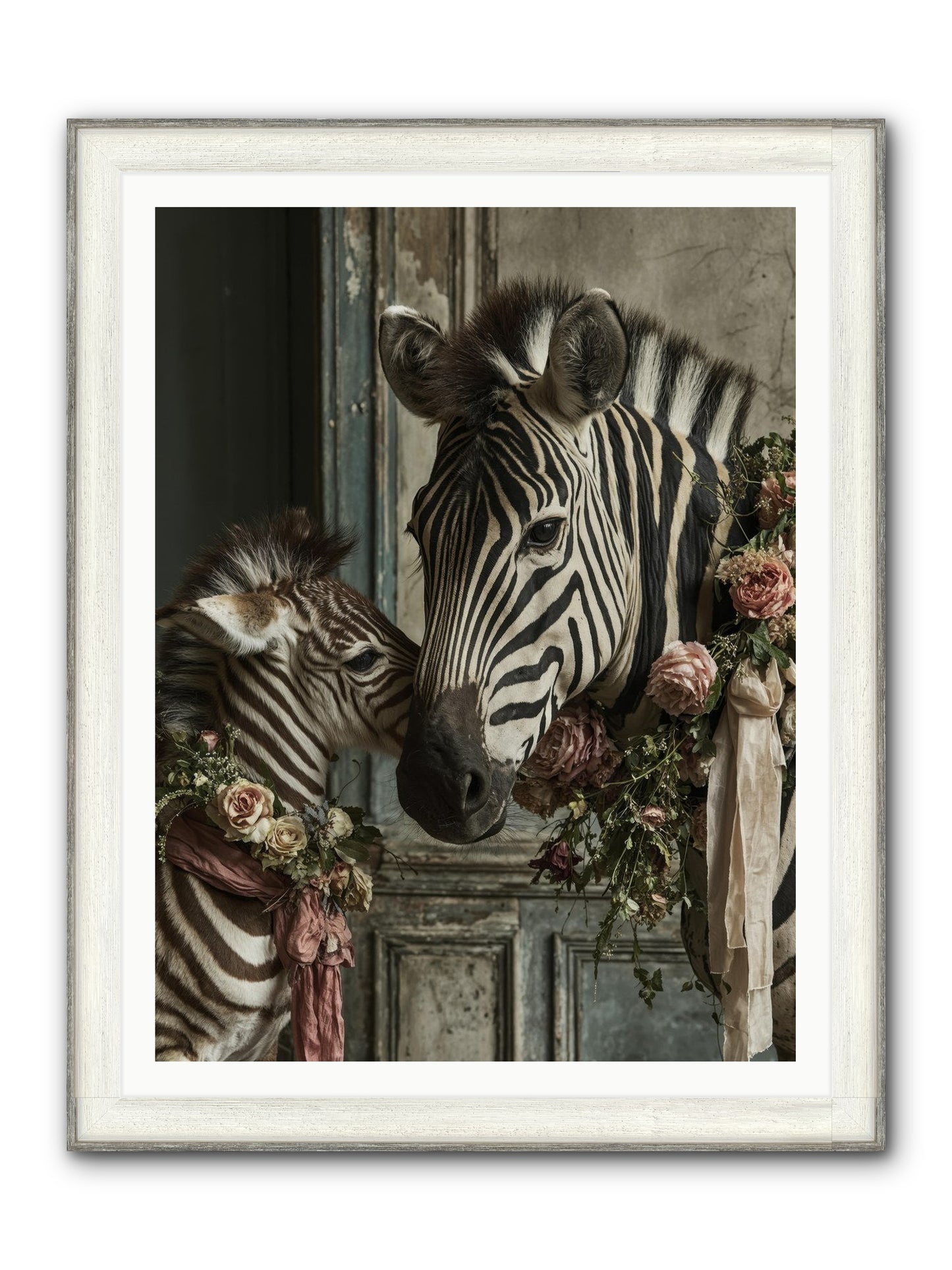 Hariette Framed Print - Driftwood White 36x48