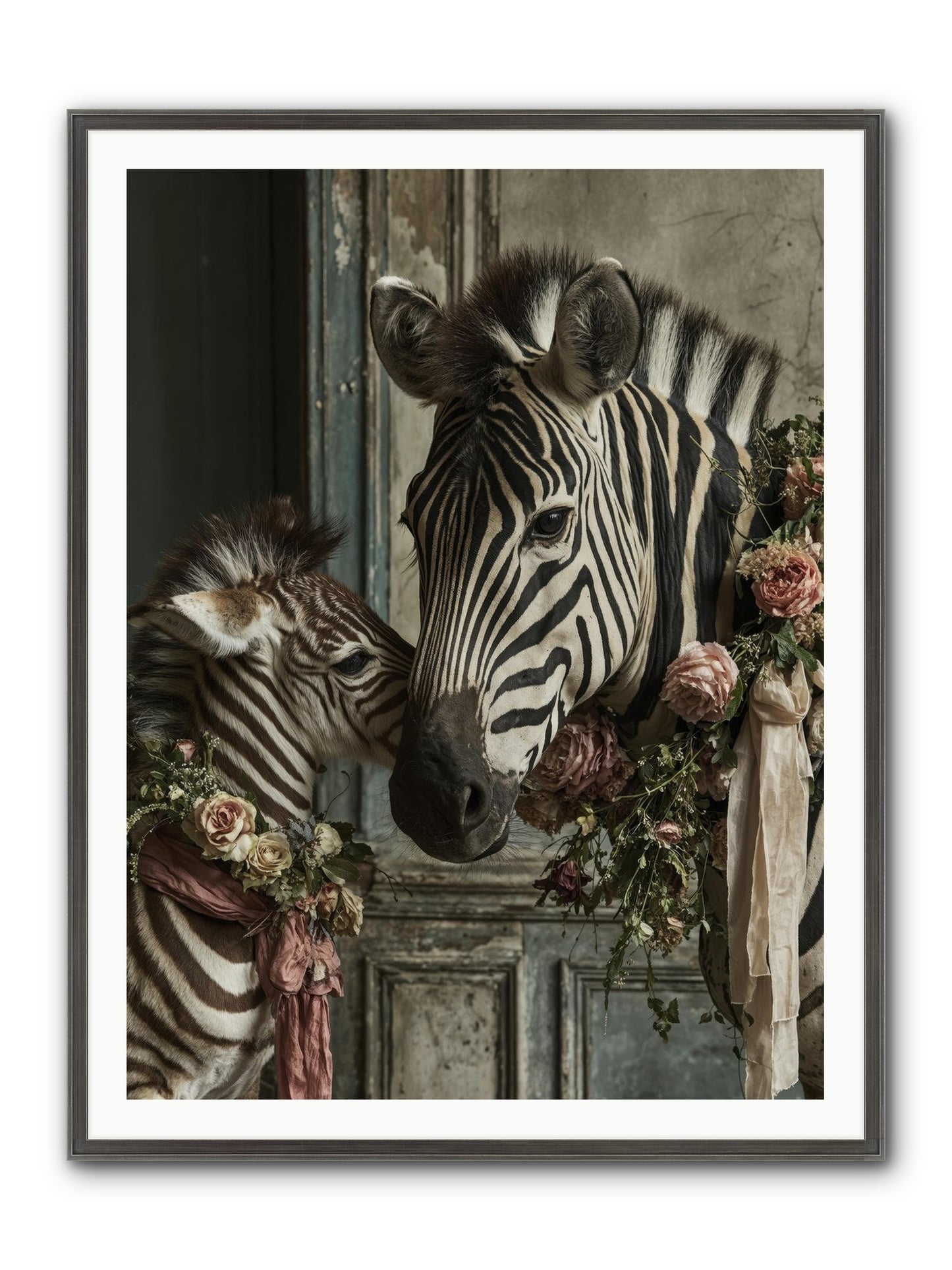 Hariette Framed Print - Slimwoods Black/Silver 36x48
