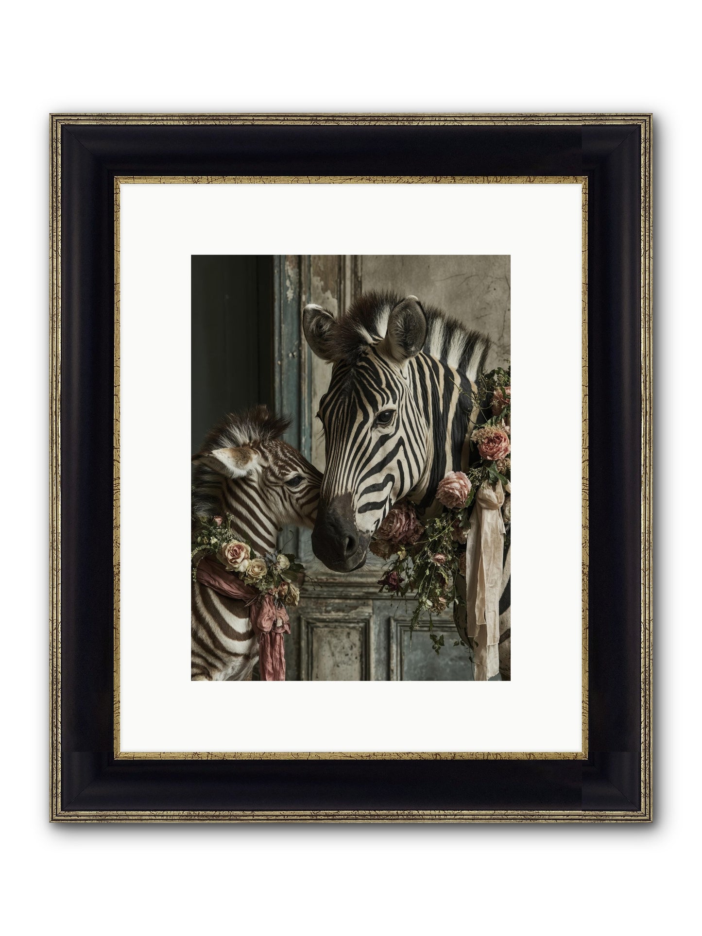 Hariette Framed Print - Black & Gold 9x12