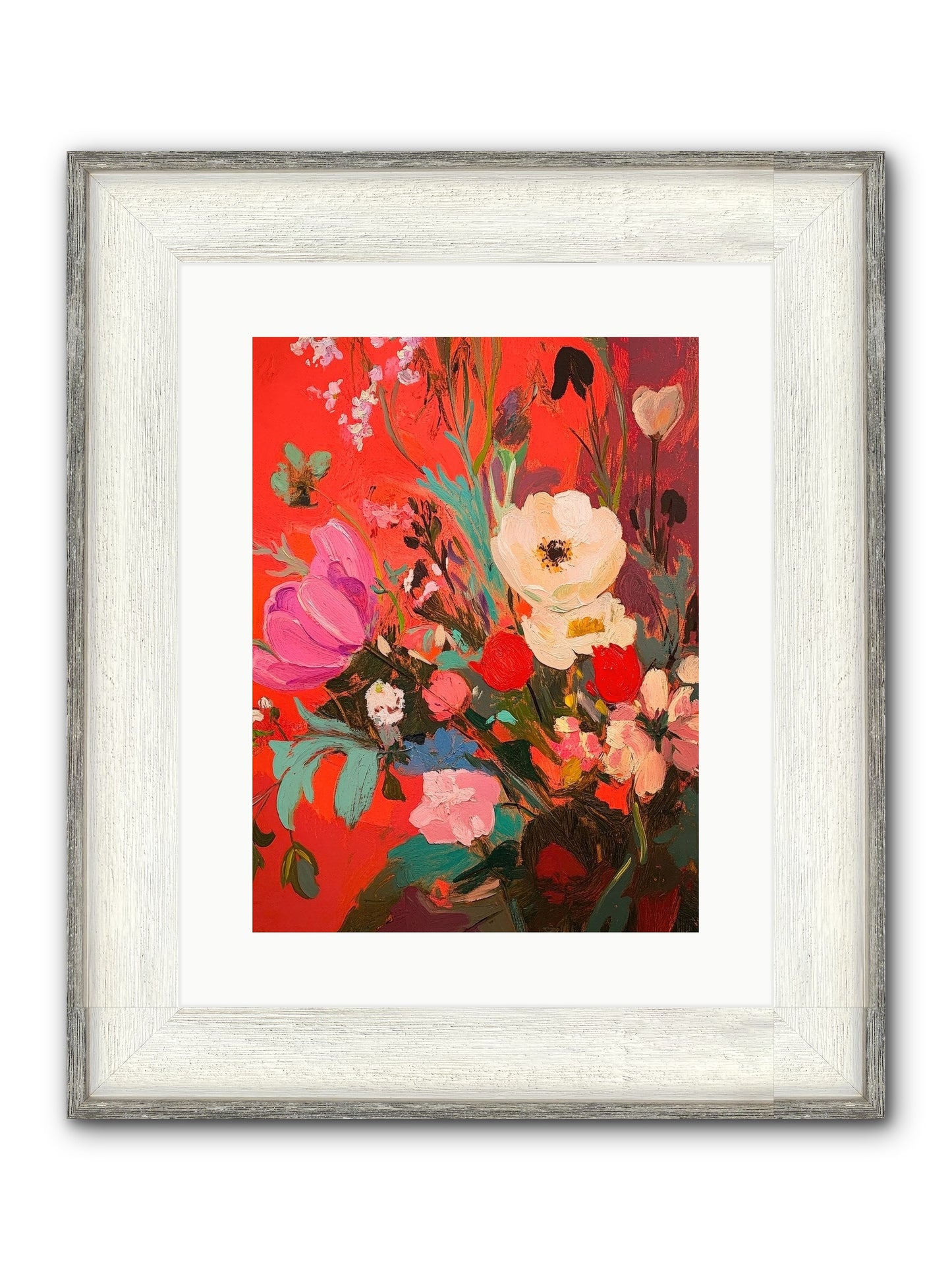 Harlequin Bijou Framed Print - Driftwood White 12x16