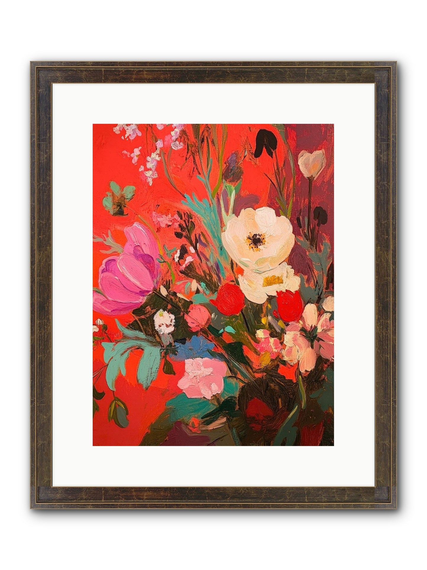 Harlequin Bijou Framed Print - Slimwoods Black/Gold 12x16