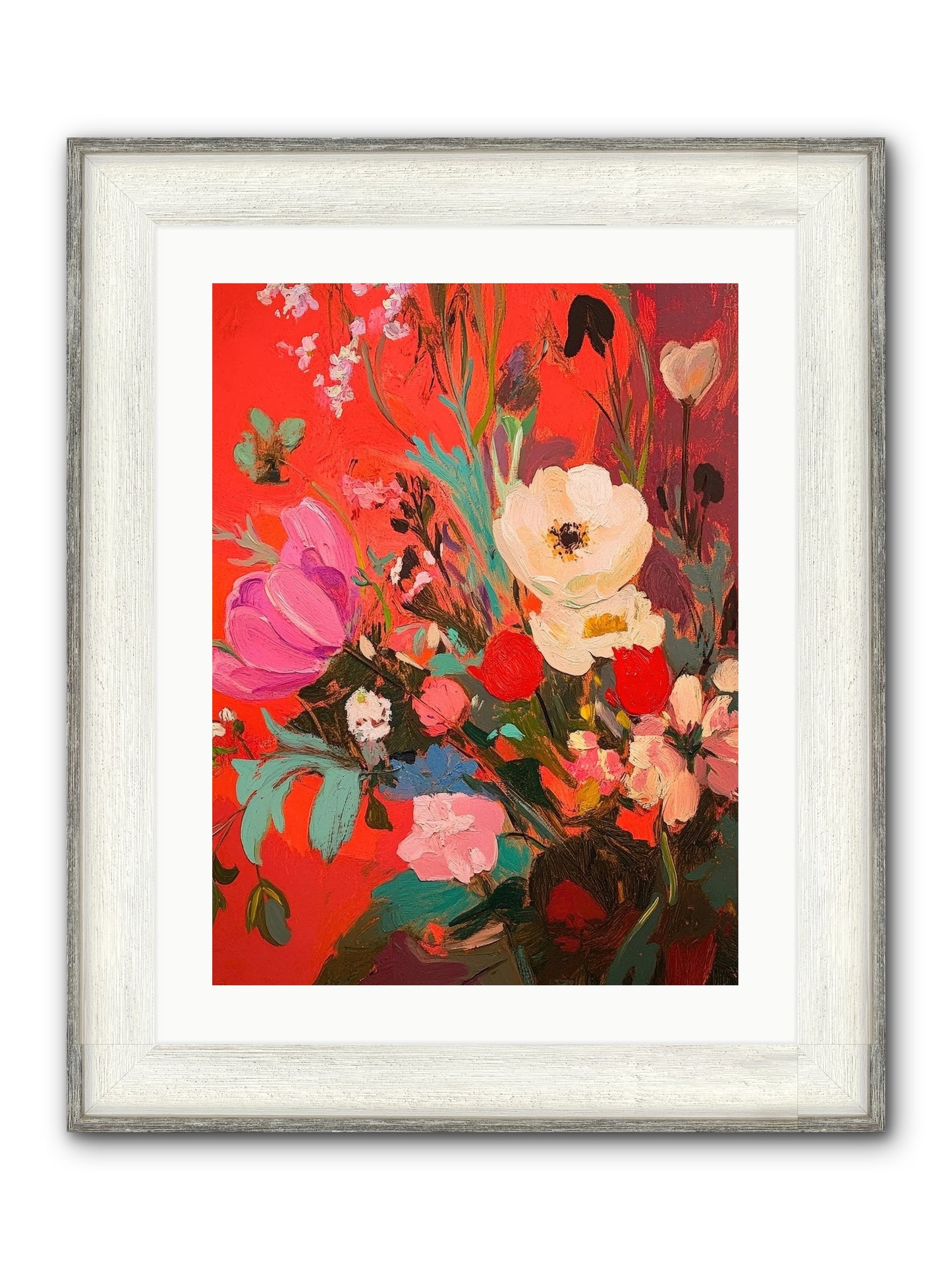 Harlequin Bijou Framed Print - Driftwood White 18x24