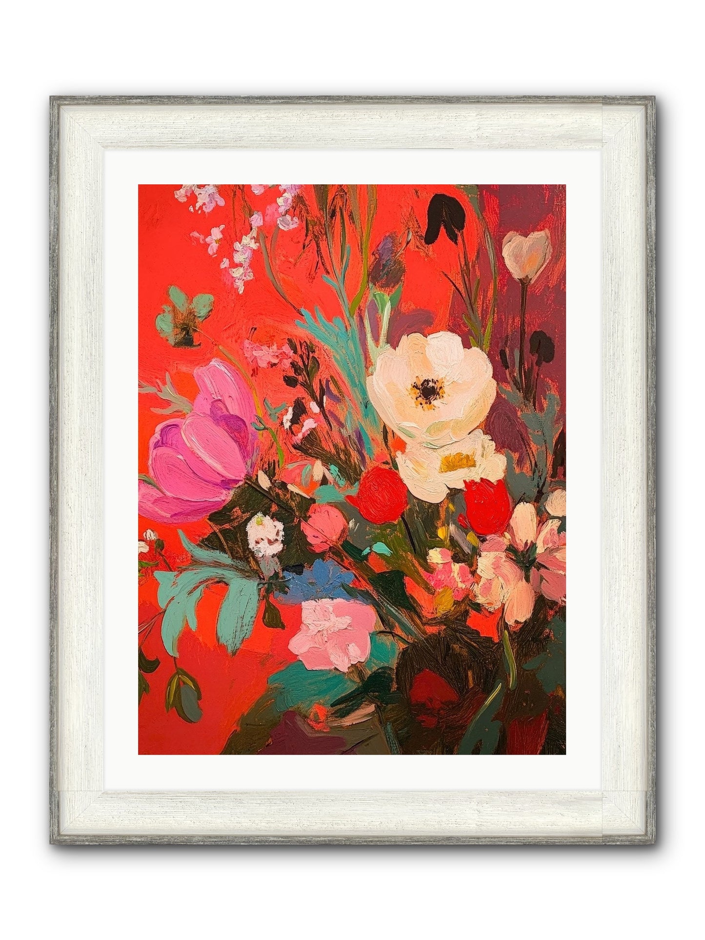 Harlequin Bijou Framed Print - Driftwood White 24x32