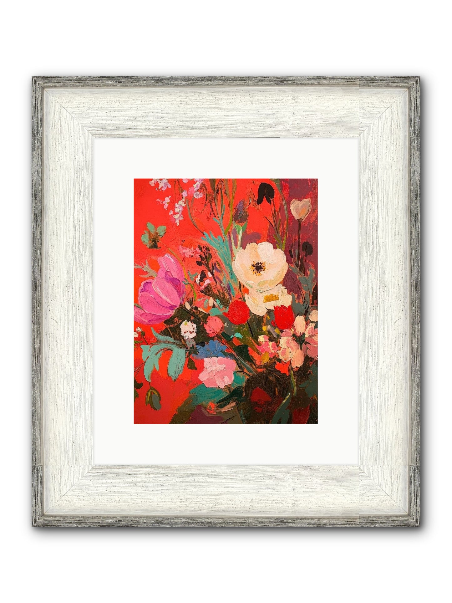 Harlequin Bijou Framed Print - Driftwood White 9x12
