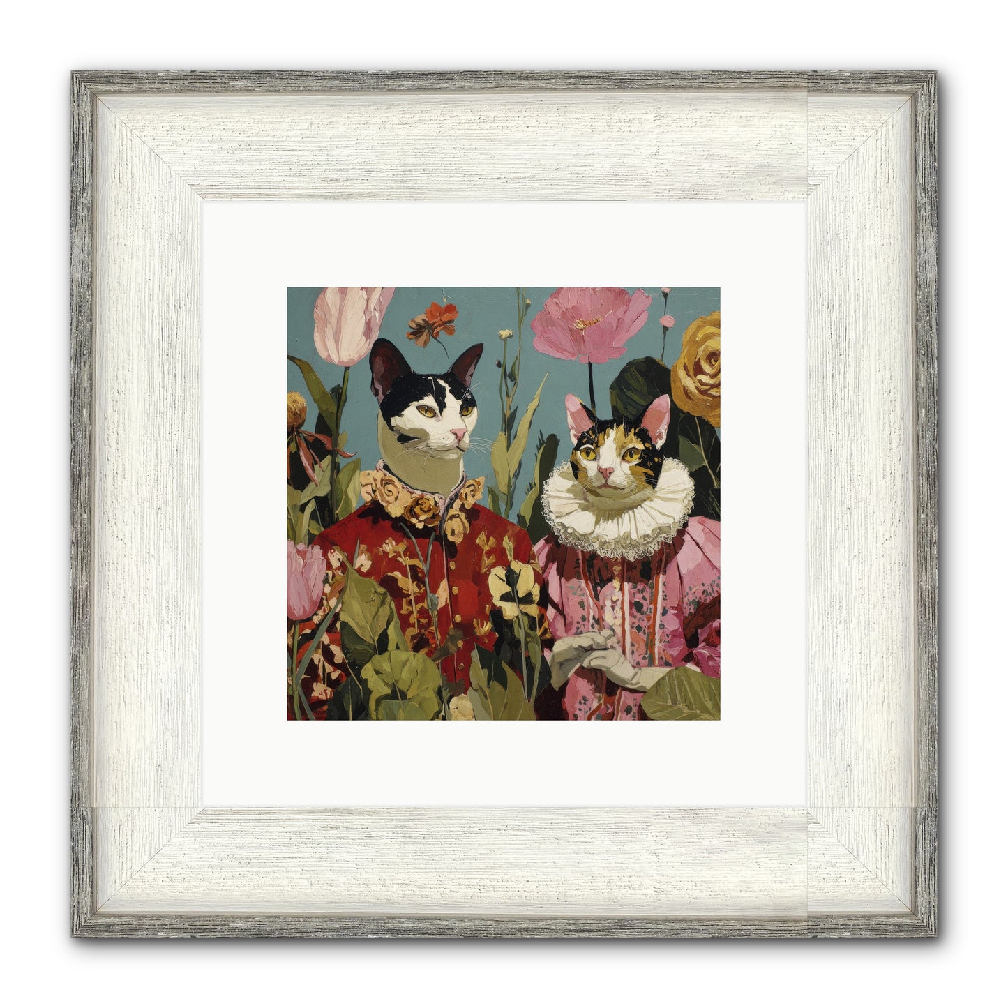 Harlequin Garden Society No.1 Framed Print - Driftwood White 10x10
