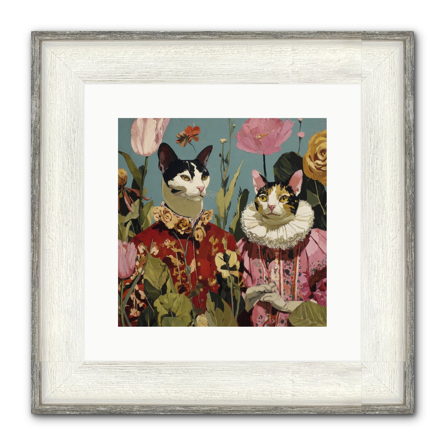 Harlequin Garden Society No.1 Framed Print - Driftwood White 12x12