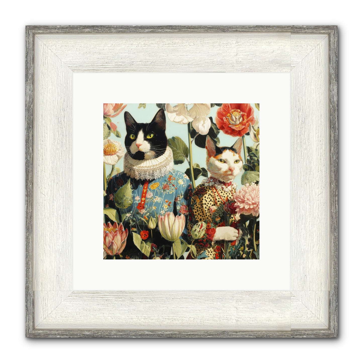 Harlequin Garden Society No.2 Framed Print - Driftwood White 10x10