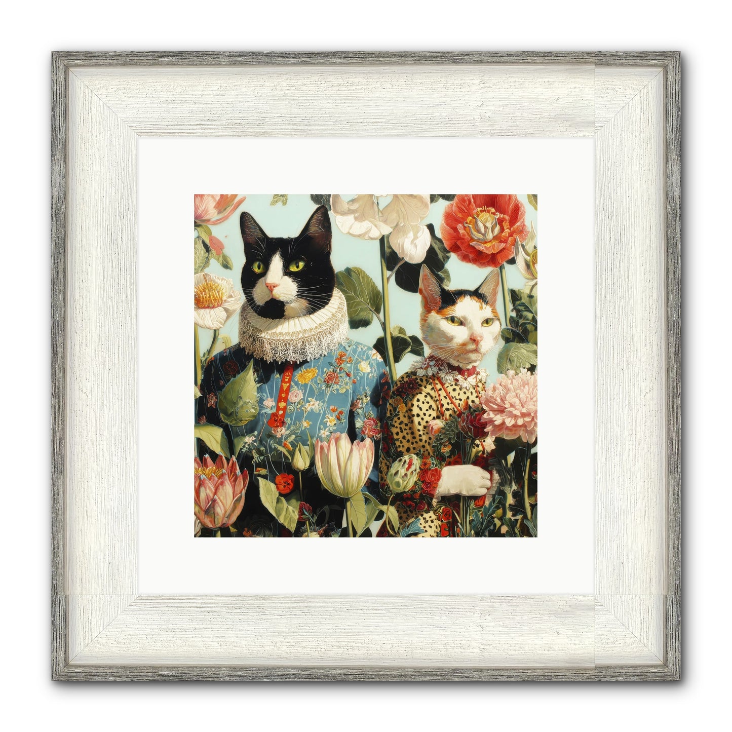 Harlequin Garden Society No.2 Framed Print - Driftwood White 12x12