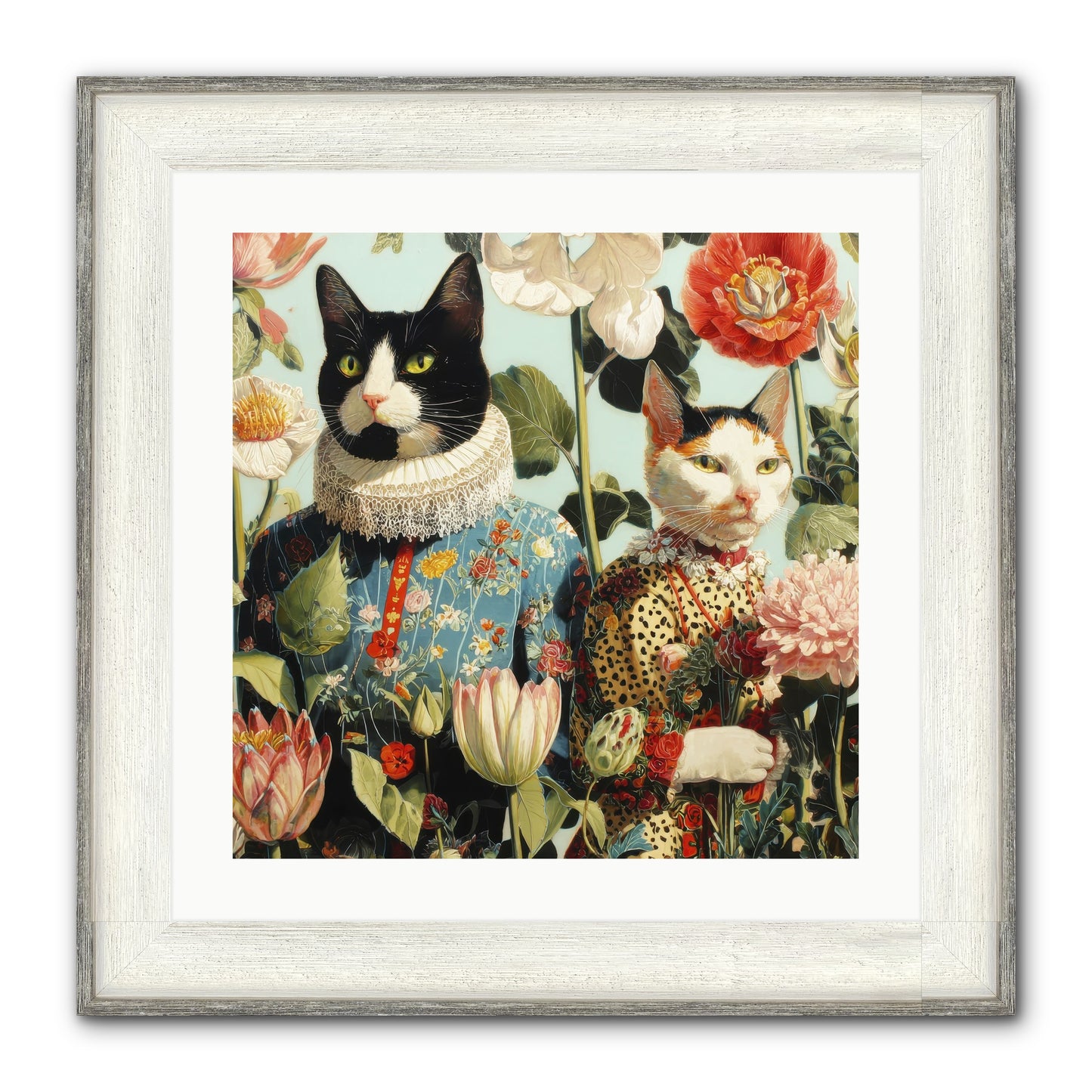 Harlequin Garden Society No.2 Framed Print - Driftwood White 20x20