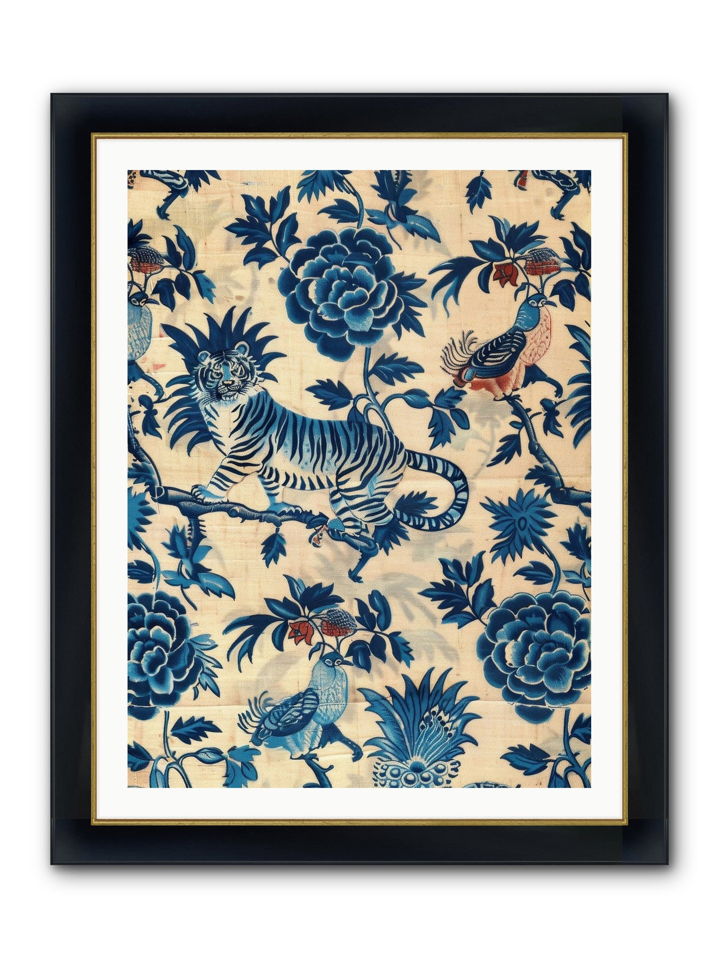 Harlowe Framed Print - Wide Black w/Gold 30x40