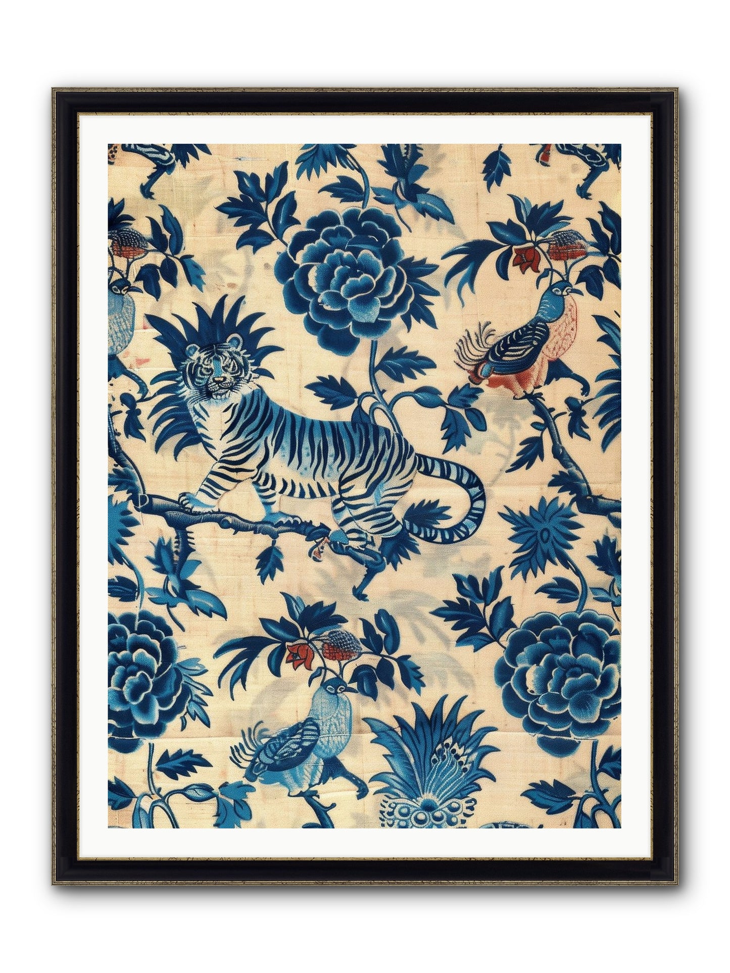 Harlowe Framed Print - Black & Gold 36x48