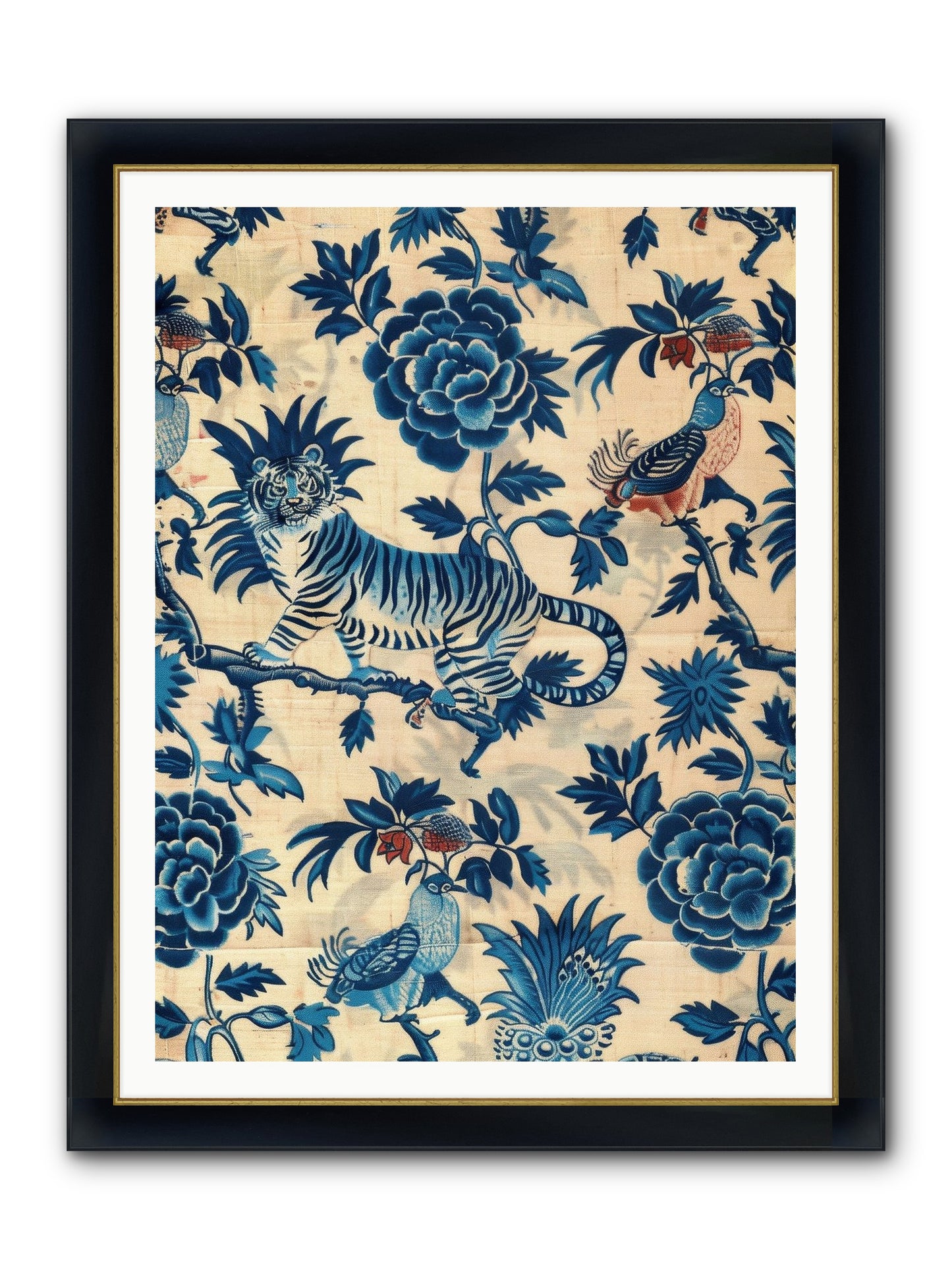 Harlowe Framed Print - Wide Black w/Gold 36x48