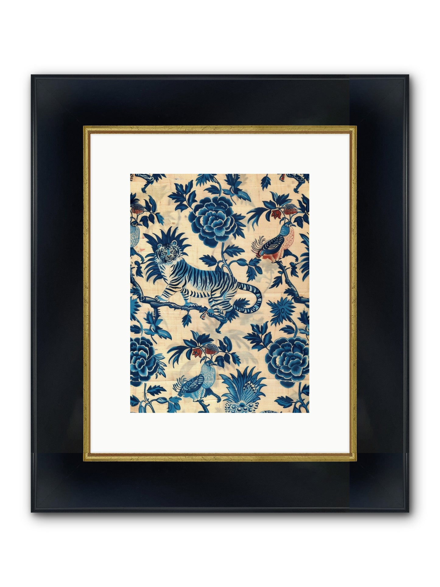 Harlowe Framed Print - Wide Black w/Gold 9x12