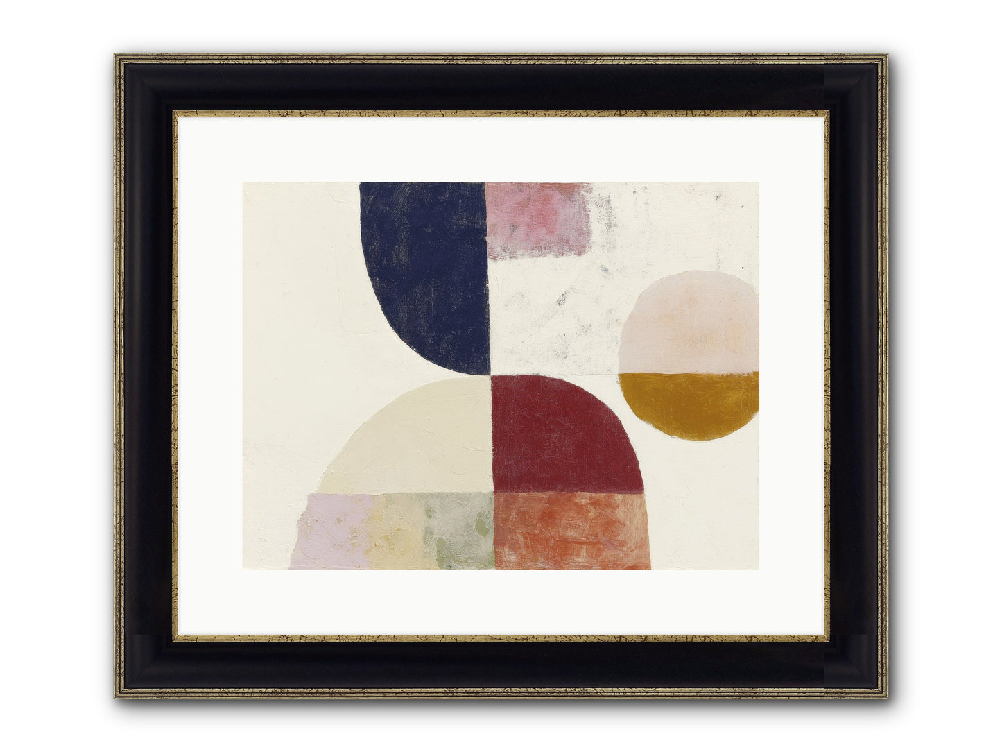 Harrow Gleam Framed Print - Black & Gold 16x12