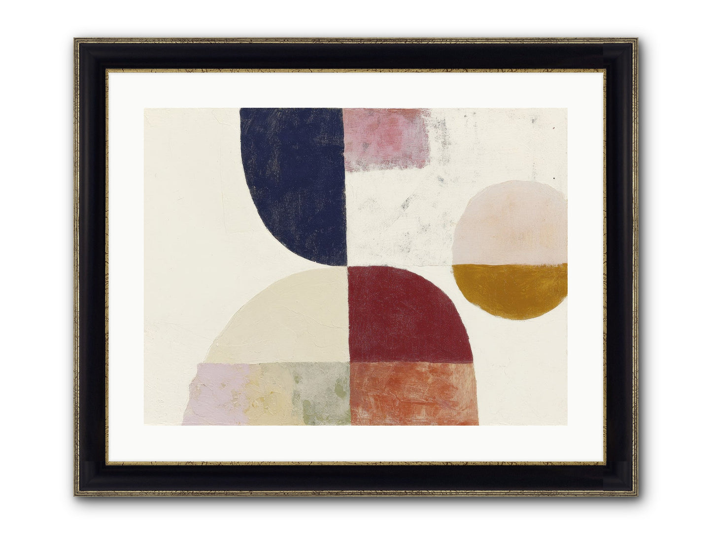 Harrow Gleam Framed Print - Black & Gold 24x18