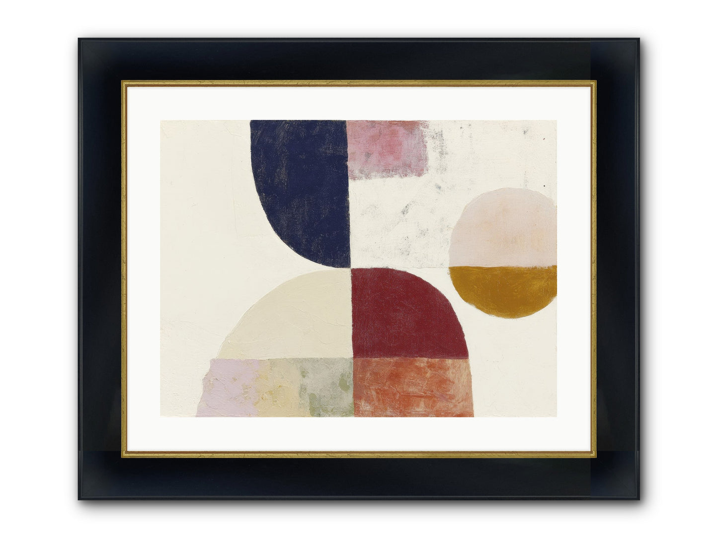 Harrow Gleam Framed Print - Wide Black w/Gold 24x18