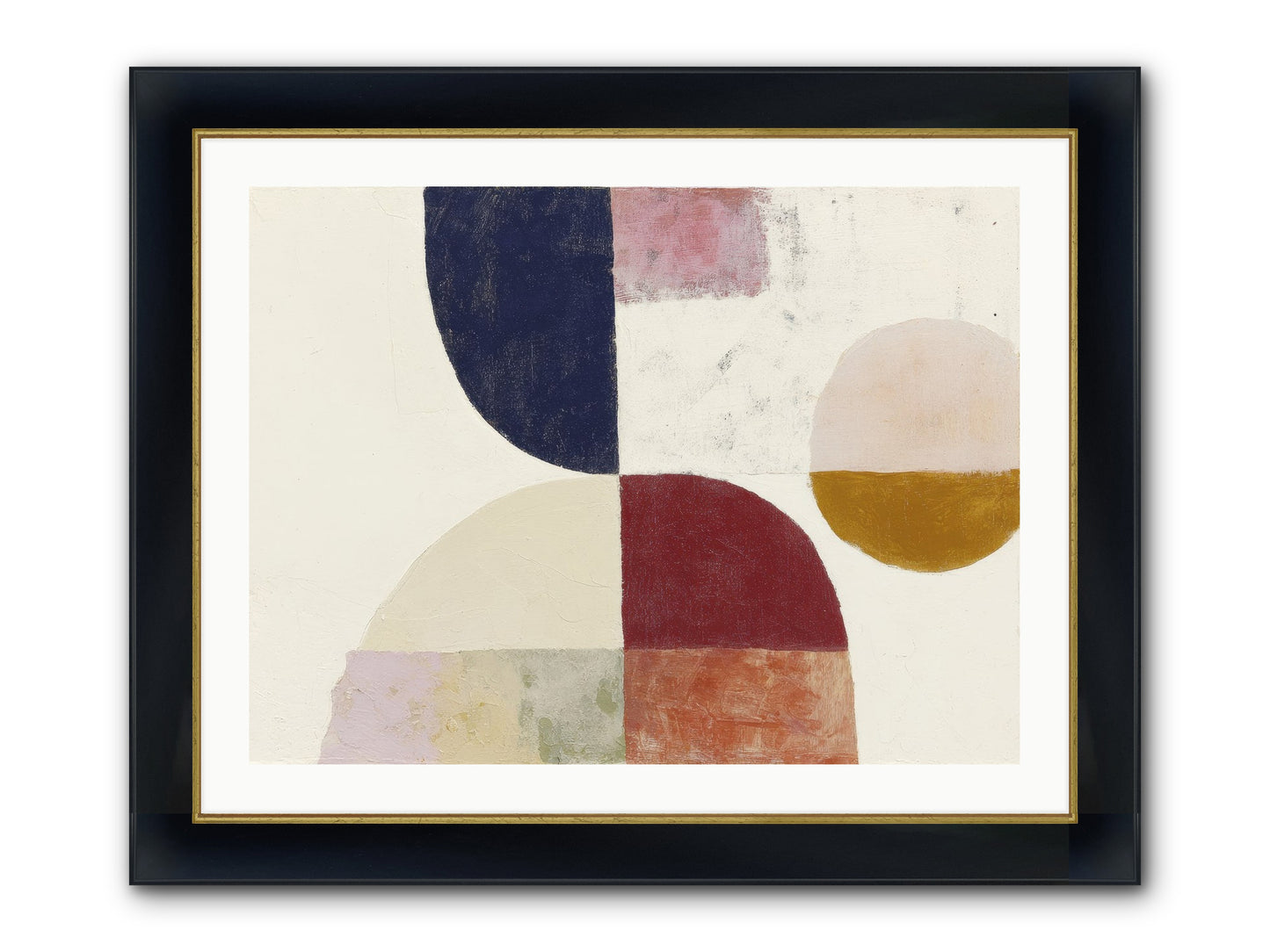 Harrow Gleam Framed Print - Wide Black w/Gold 32x24