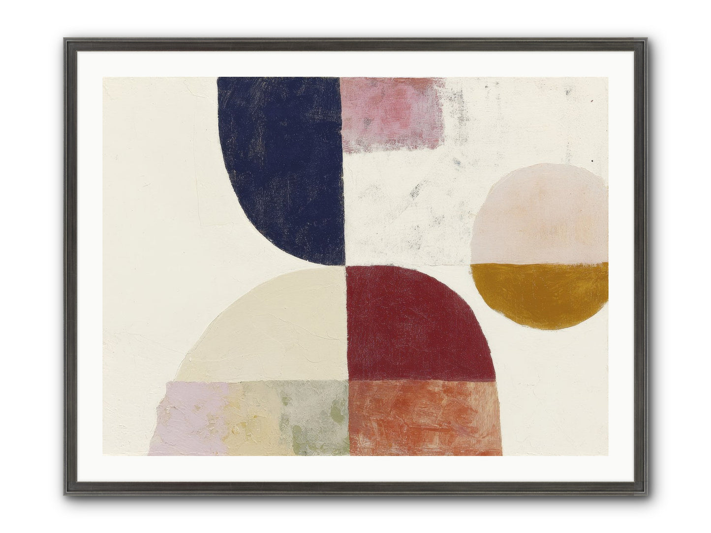 Harrow Gleam Framed Print - Slimwoods Black/Silver 40x30