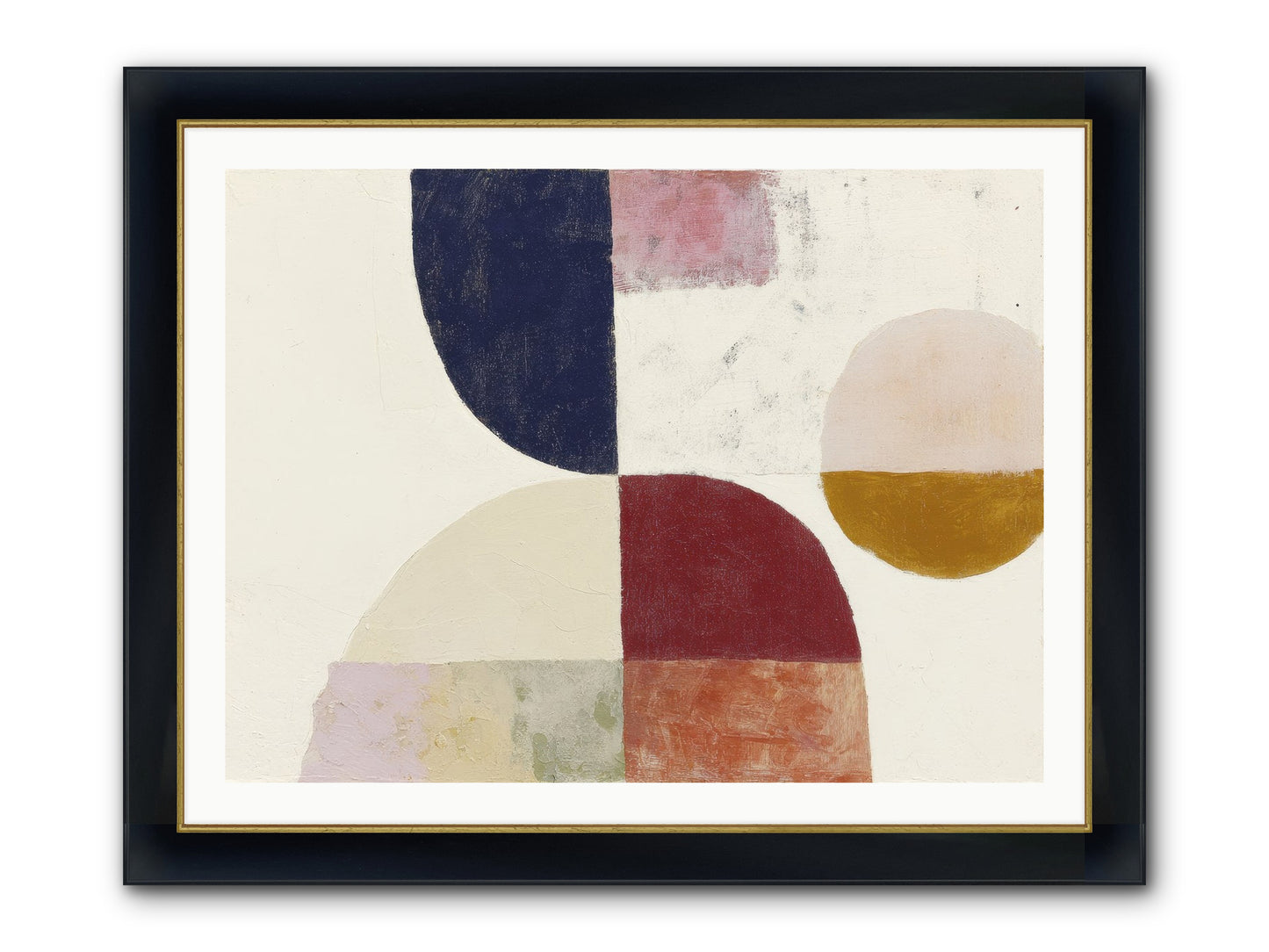 Harrow Gleam Framed Print - Wide Black w/Gold 40x30