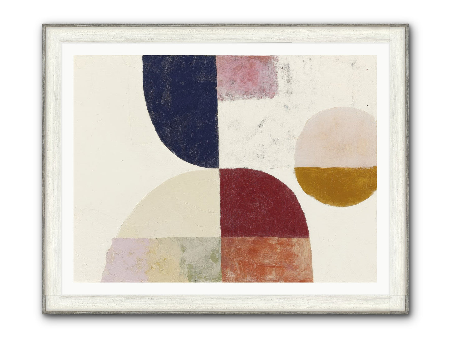 Harrow Gleam Framed Print - Driftwood White 48x36