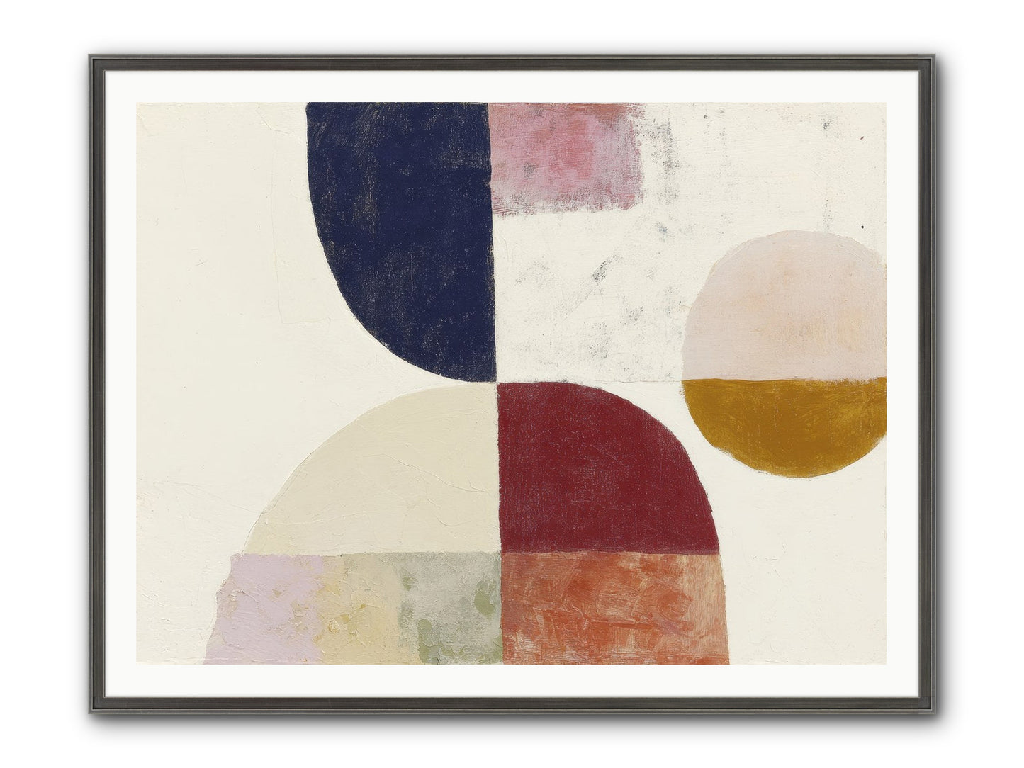 Harrow Gleam Framed Print - Slimwoods Black/Silver 48x36