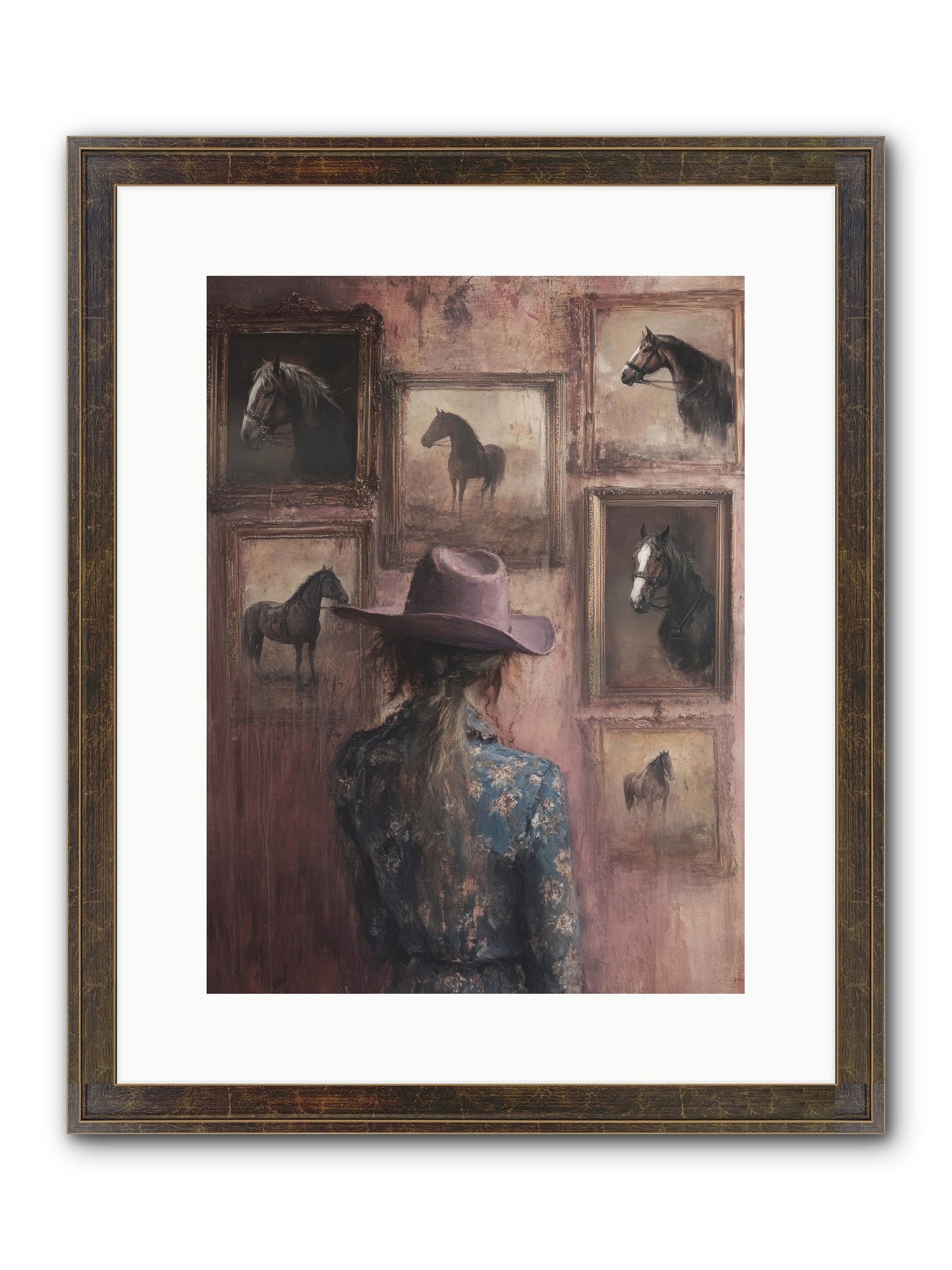 Harvest Moon Ranch Framed Print - Slimwoods Black/Gold 12x16