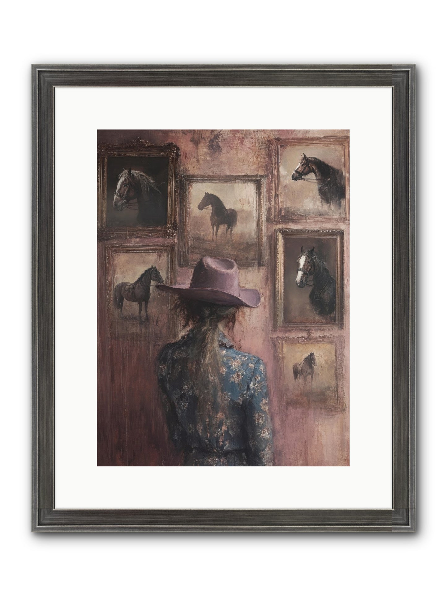 Harvest Moon Ranch Framed Print - Slimwoods Black/Silver 12x16