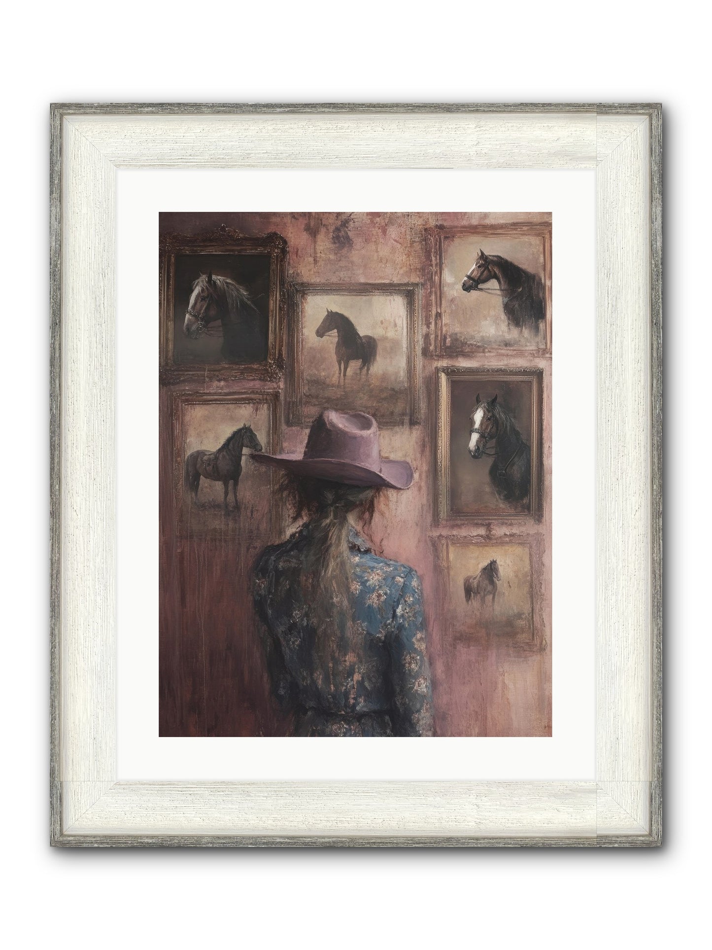 Harvest Moon Ranch Framed Print - Driftwood White 18x24