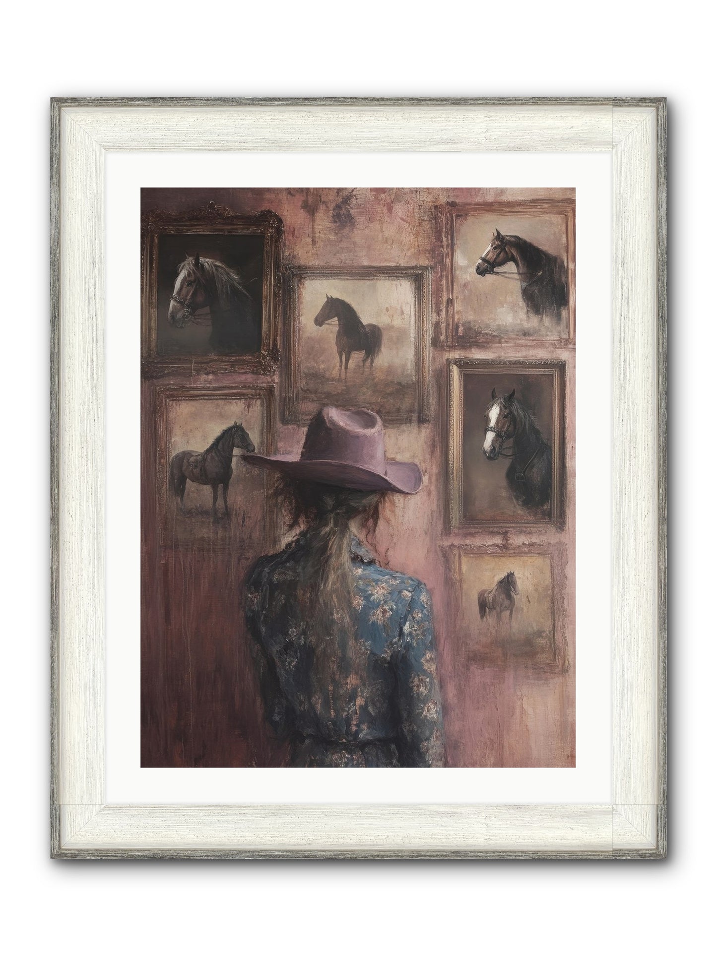 Harvest Moon Ranch Framed Print - Driftwood White 24x32