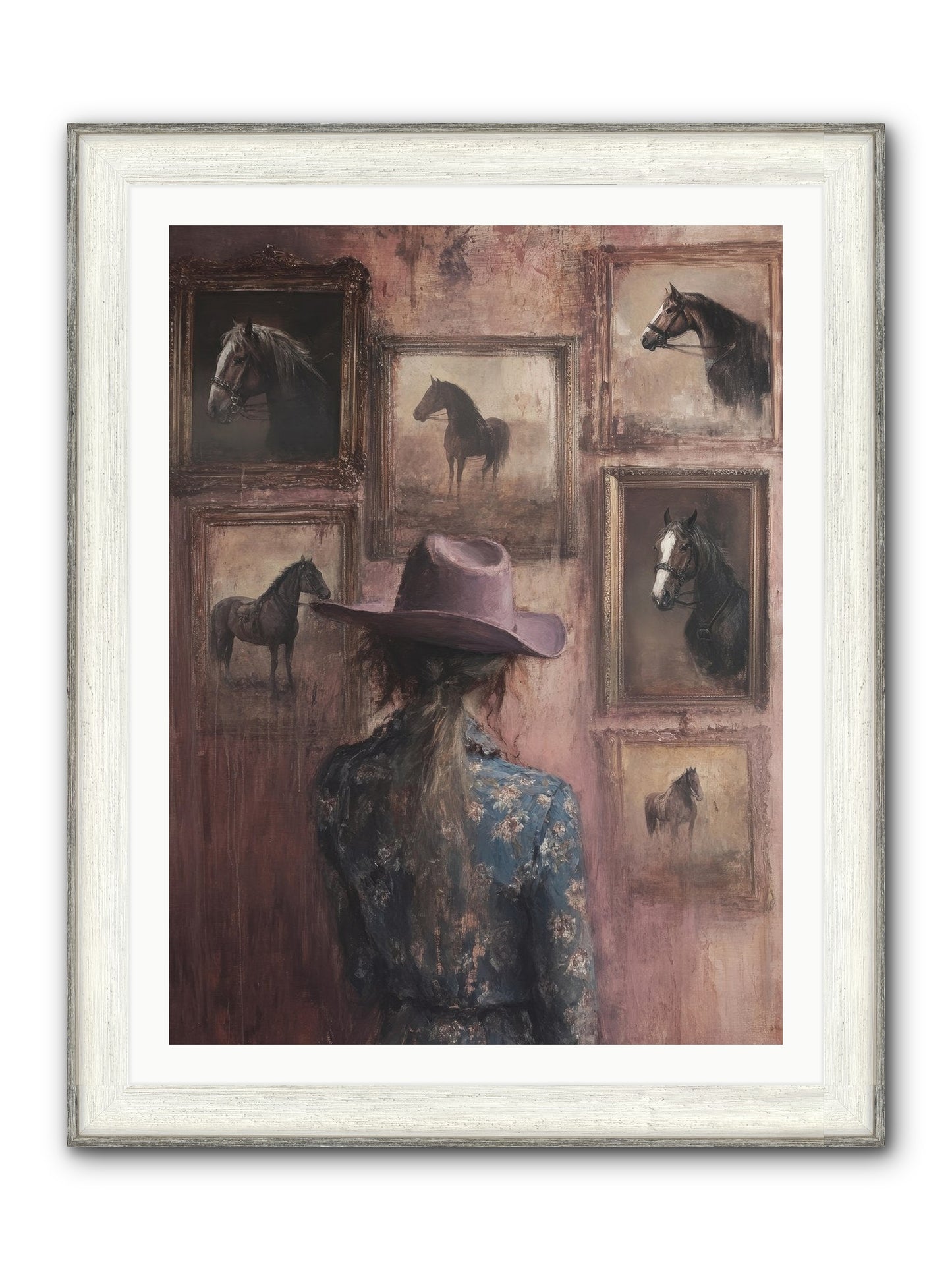 Harvest Moon Ranch Framed Print - Driftwood White 30x40