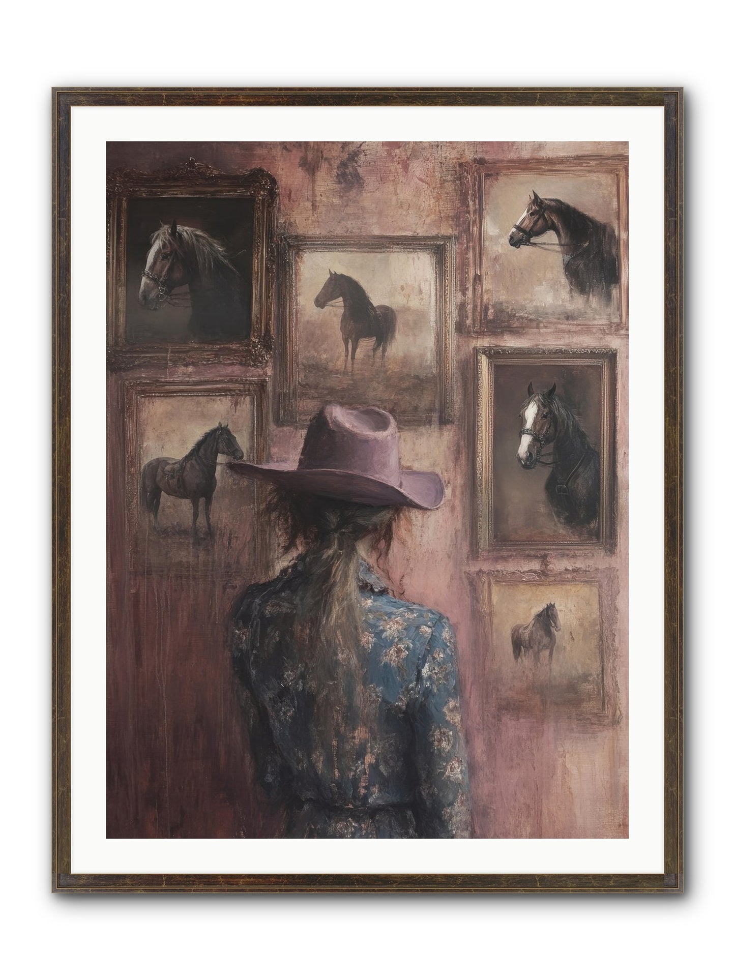 Harvest Moon Ranch Framed Print - Slimwoods Black/Gold 30x40