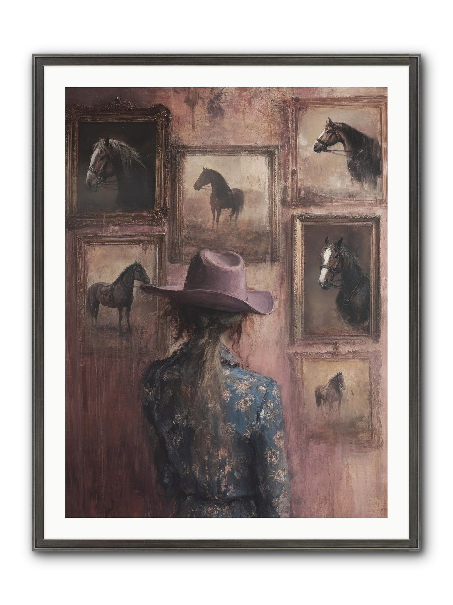 Harvest Moon Ranch Framed Print - Slimwoods Black/Silver 30x40
