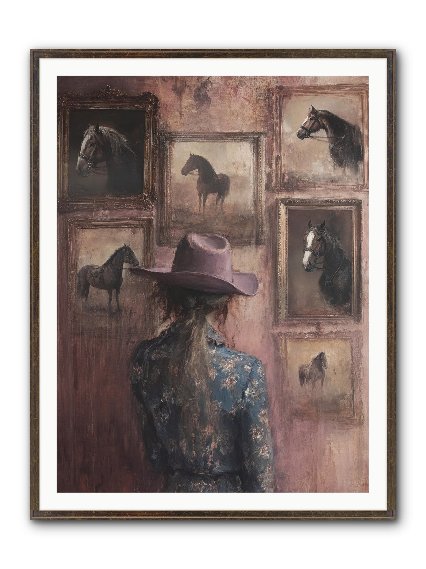 Harvest Moon Ranch Framed Print - Slimwoods Black/Gold 36x48
