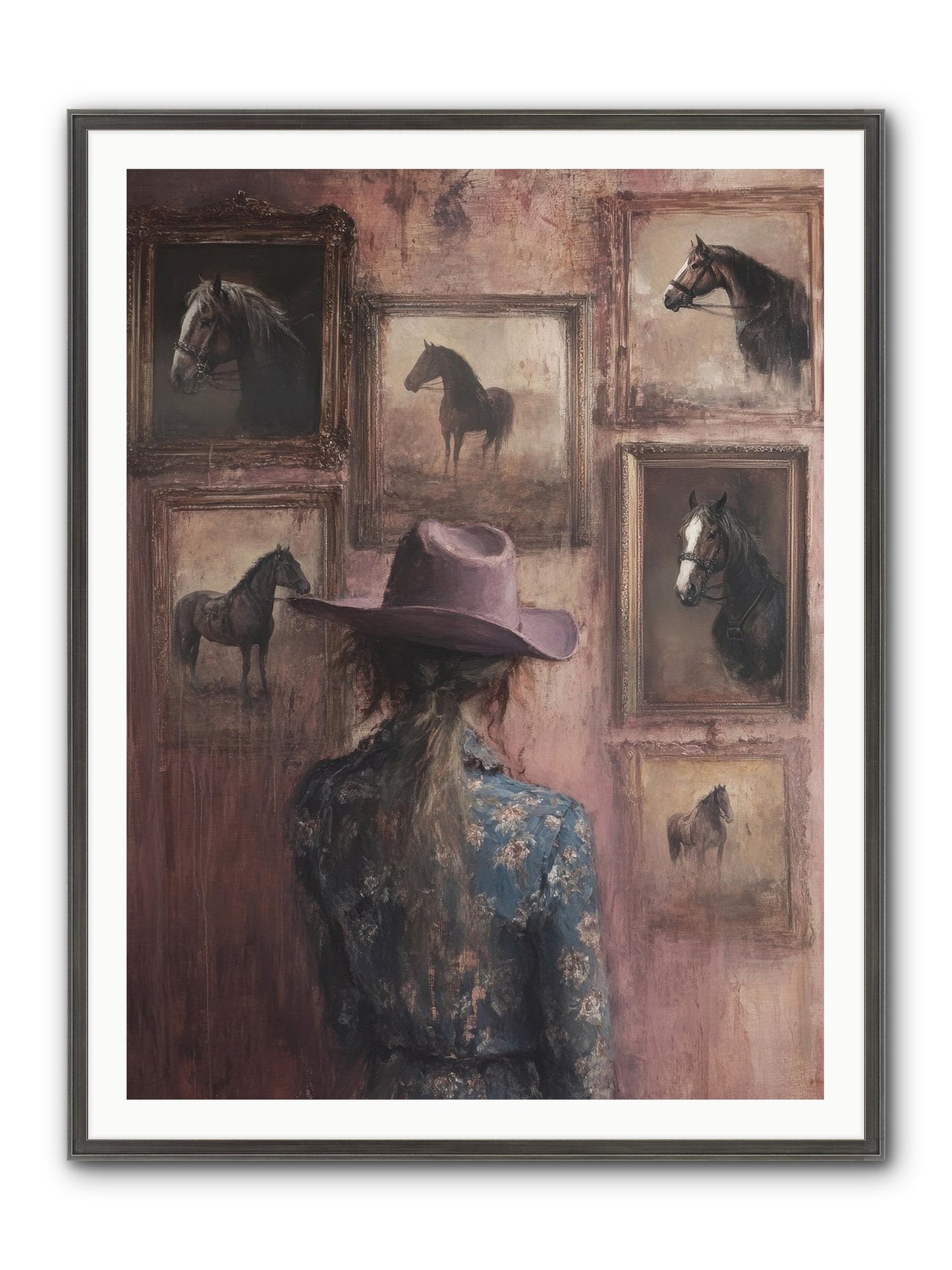 Harvest Moon Ranch Framed Print - Slimwoods Black/Silver 36x48