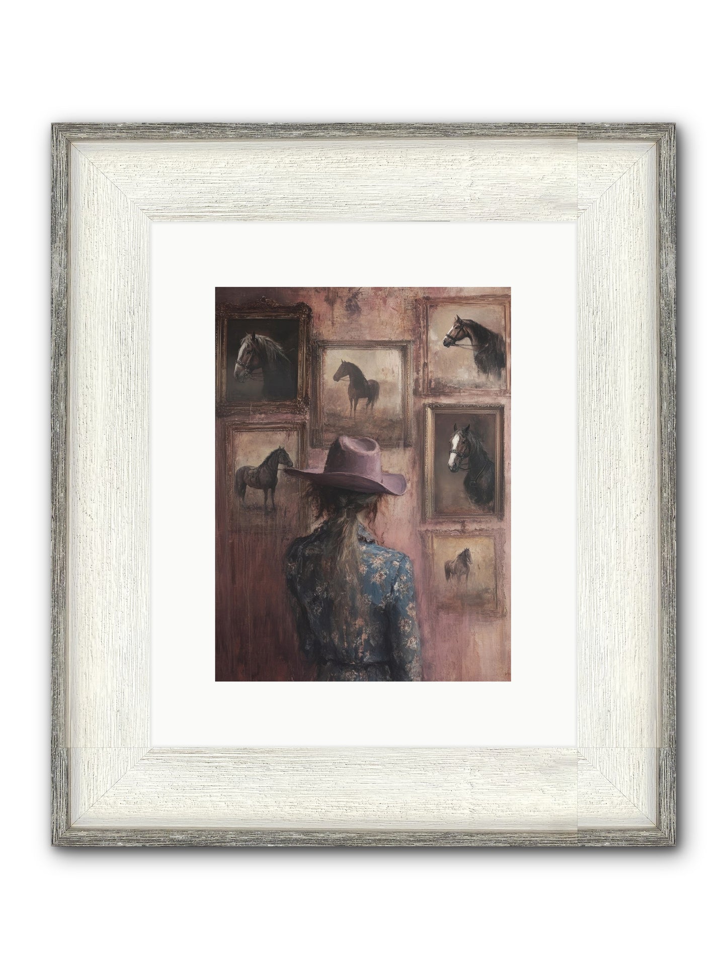 Harvest Moon Ranch Framed Print - Driftwood White 9x12