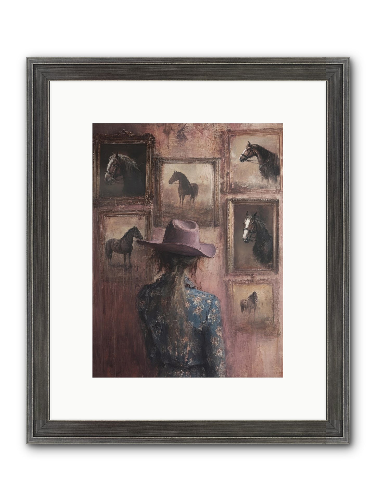Harvest Moon Ranch Framed Print - Slimwoods Black/Silver 9x12