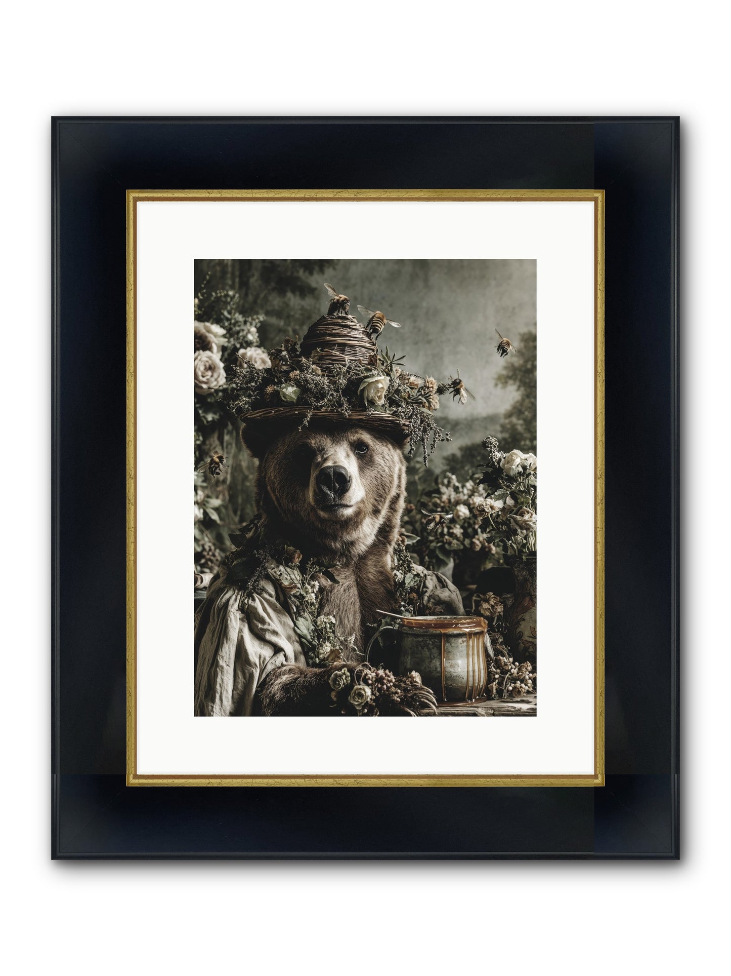Harvest Moon's Diary Framed Print - Wide Black w/Gold 12x16