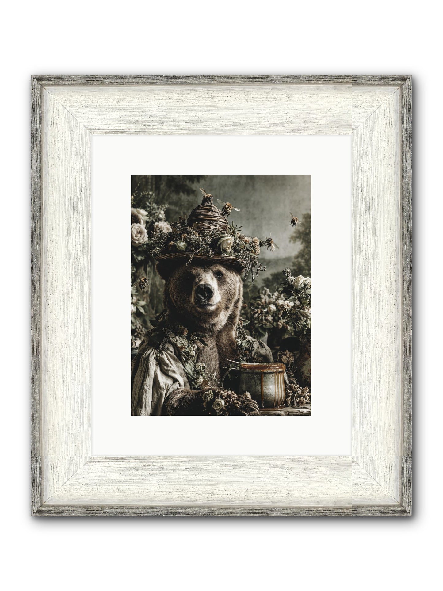 Harvest Moon's Diary Framed Print - Driftwood White 9x12