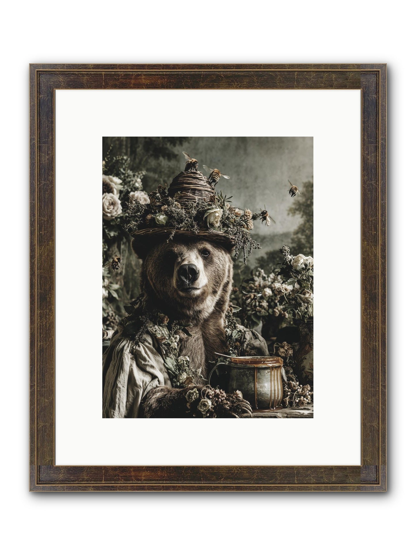 Harvest Moon's Diary Framed Print - Slimwoods Black/Gold 9x12