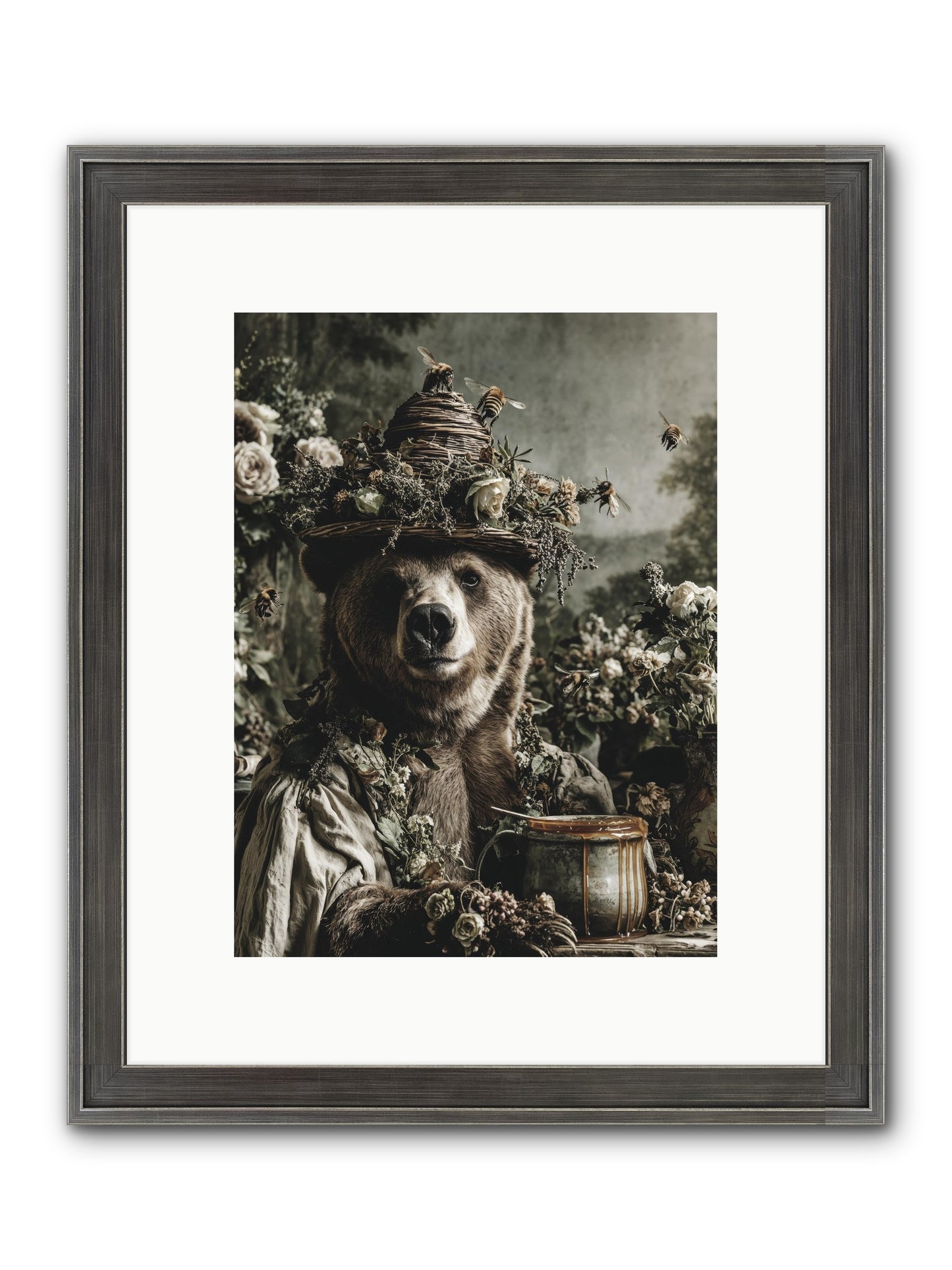 Harvest Moon's Diary Framed Print - Slimwoods Black/Silver 9x12