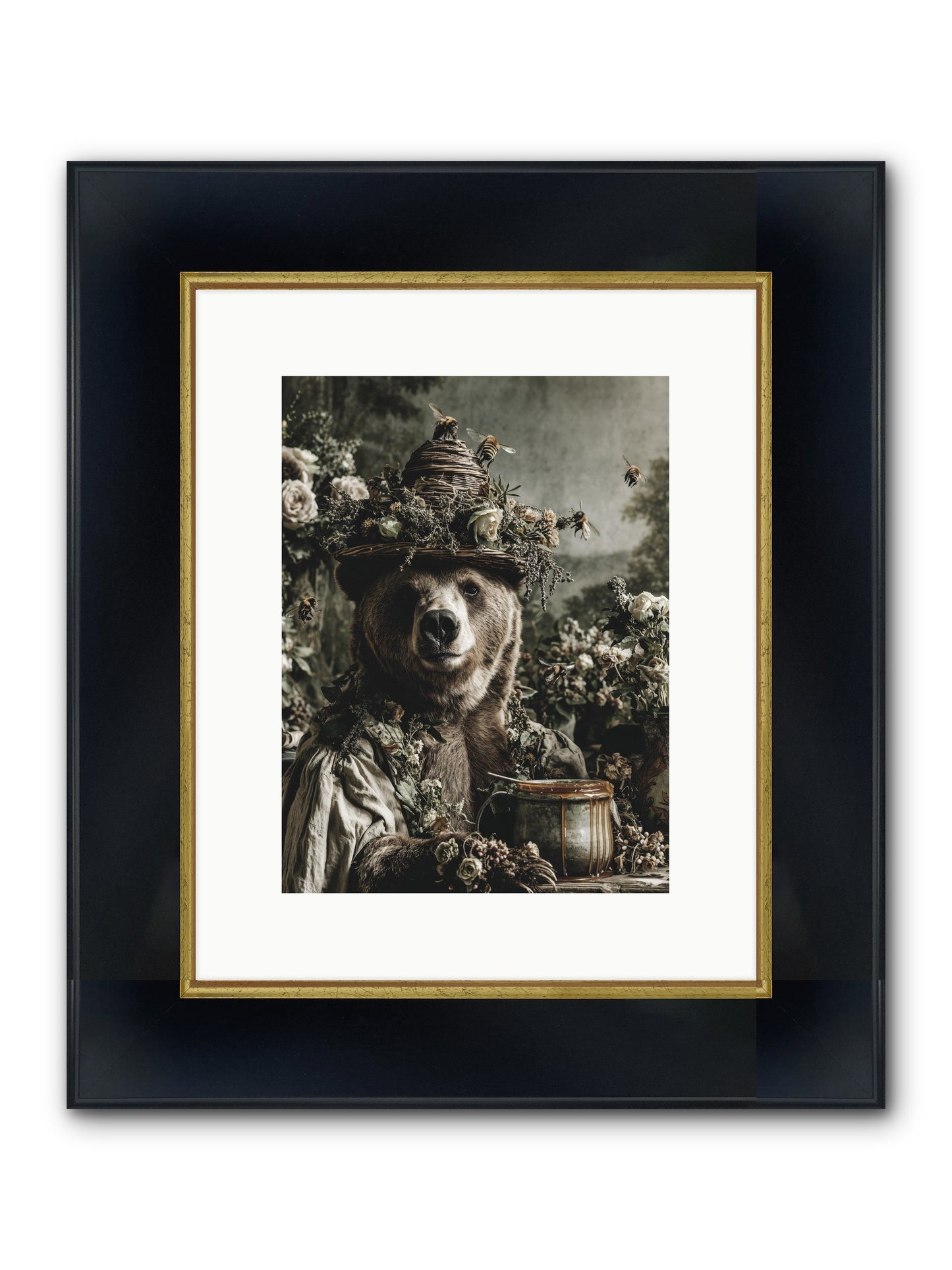 Harvest Moon's Diary Framed Print - Wide Black w/Gold 9x12