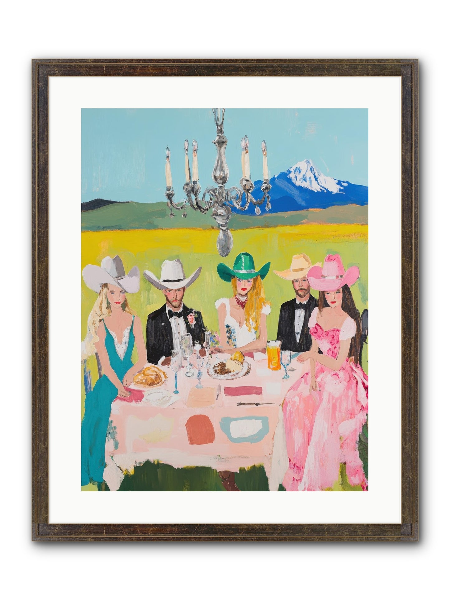 Hat & Heels Hoedown Framed Print - Slimwoods Black/Gold 18x24