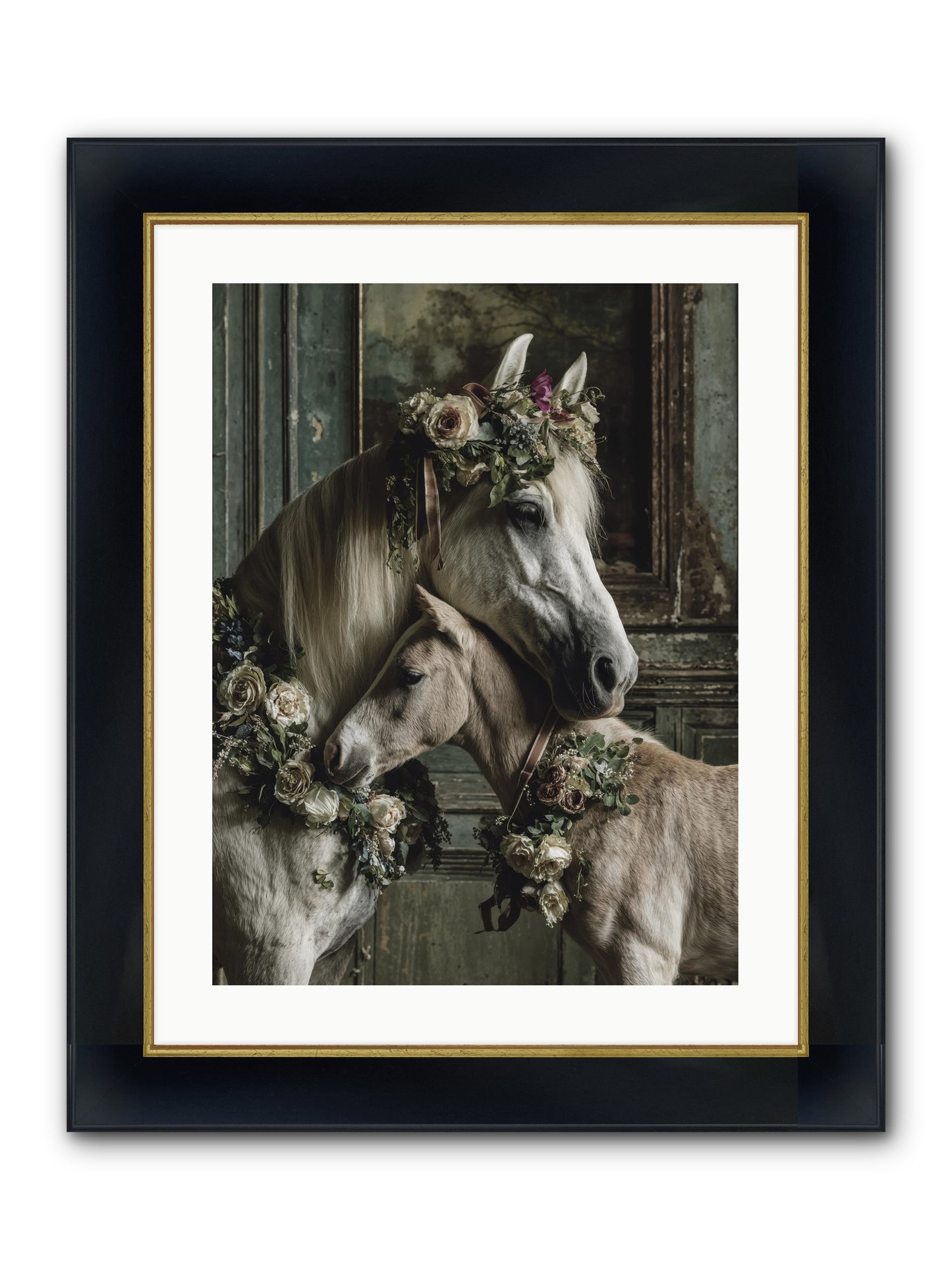 Havisham Framed Print - Wide Black w/Gold 18x24