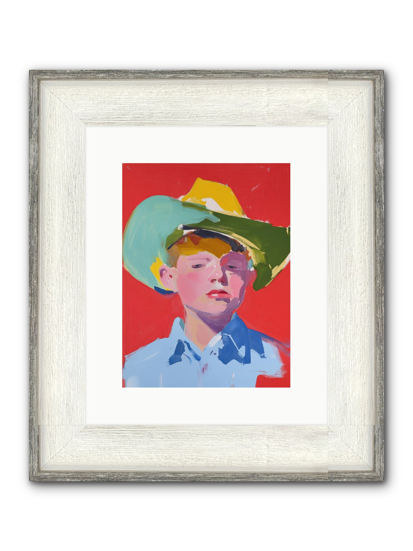 Hay Harvest Framed Print - Driftwood White 9x12