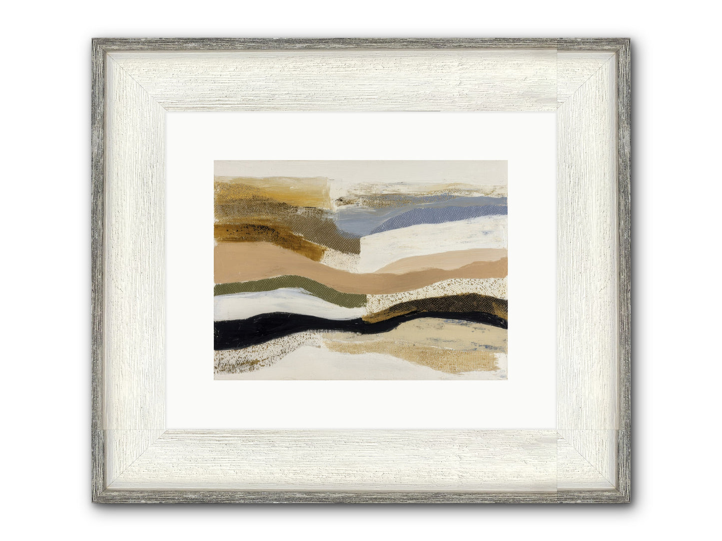 Haze No.1 Framed Print - Driftwood White 12x9