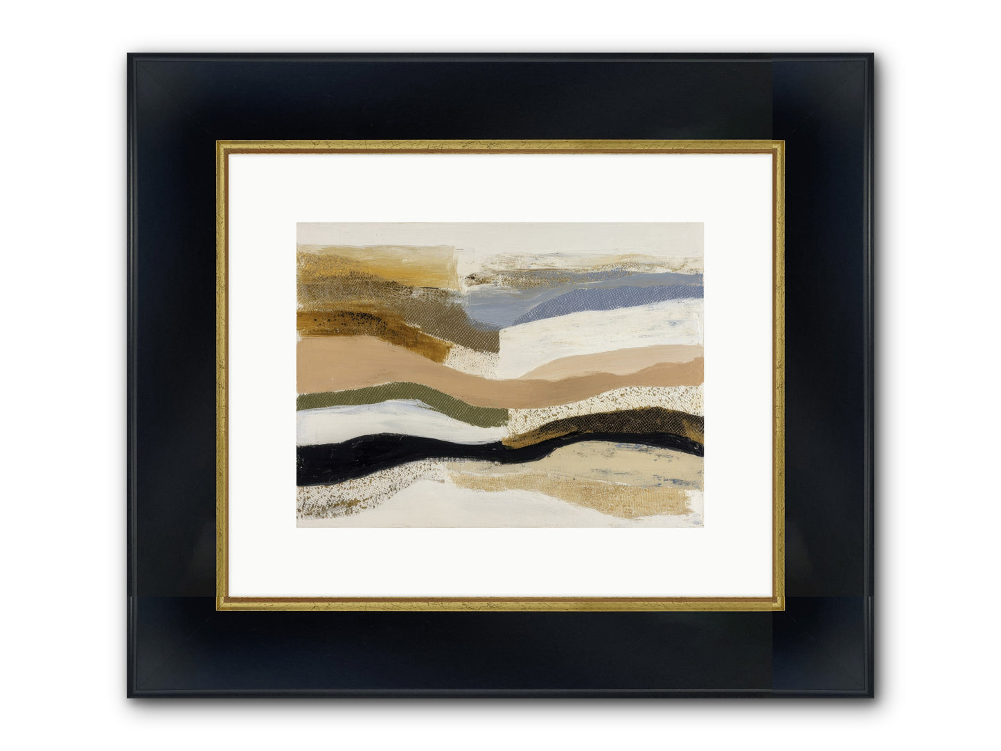 Haze No.1 Framed Print - Wide Black w/Gold 12x9