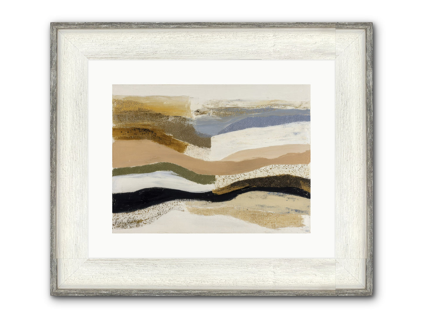 Haze No.1 Framed Print - Driftwood White 16x12